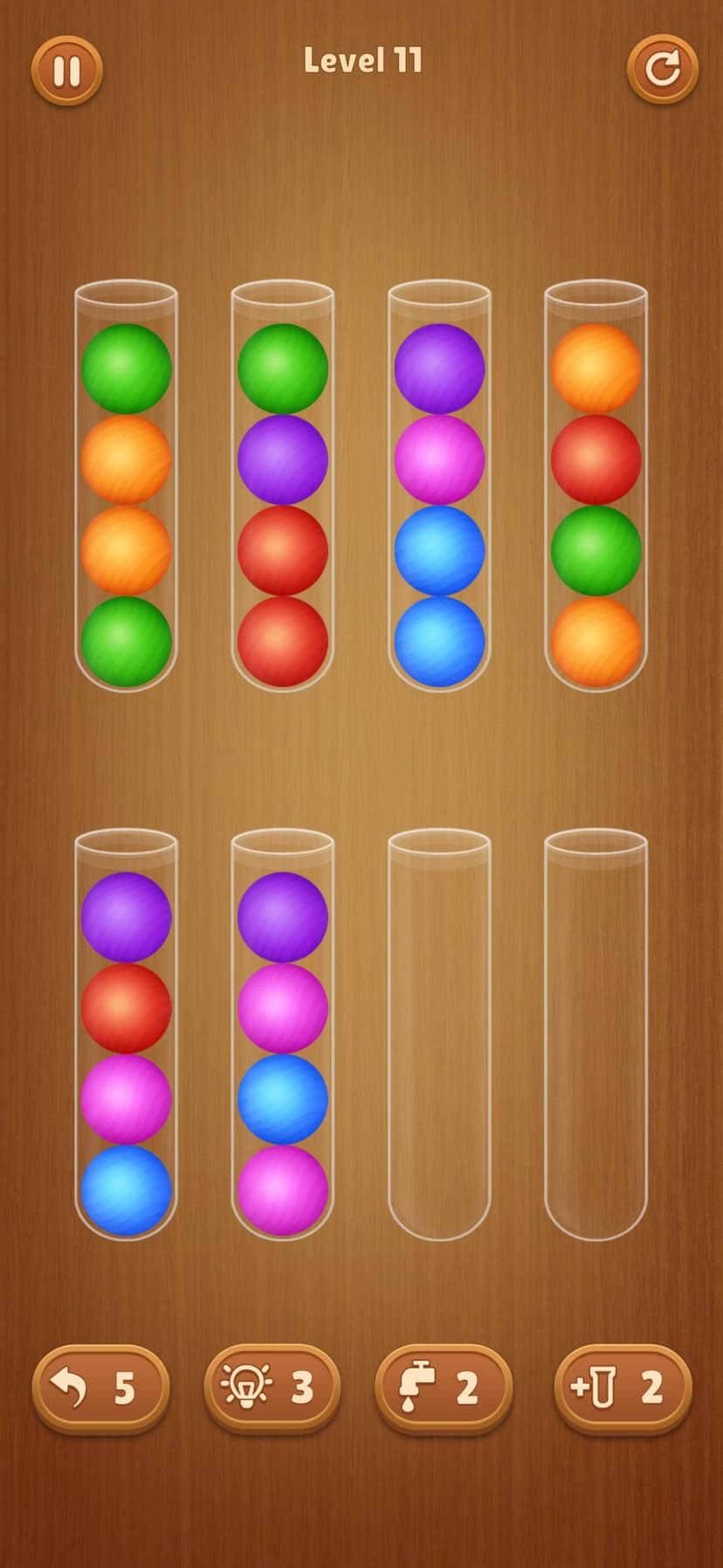 Color Ball Sort Wooden Puzzle screenshot 3 - screenshot
