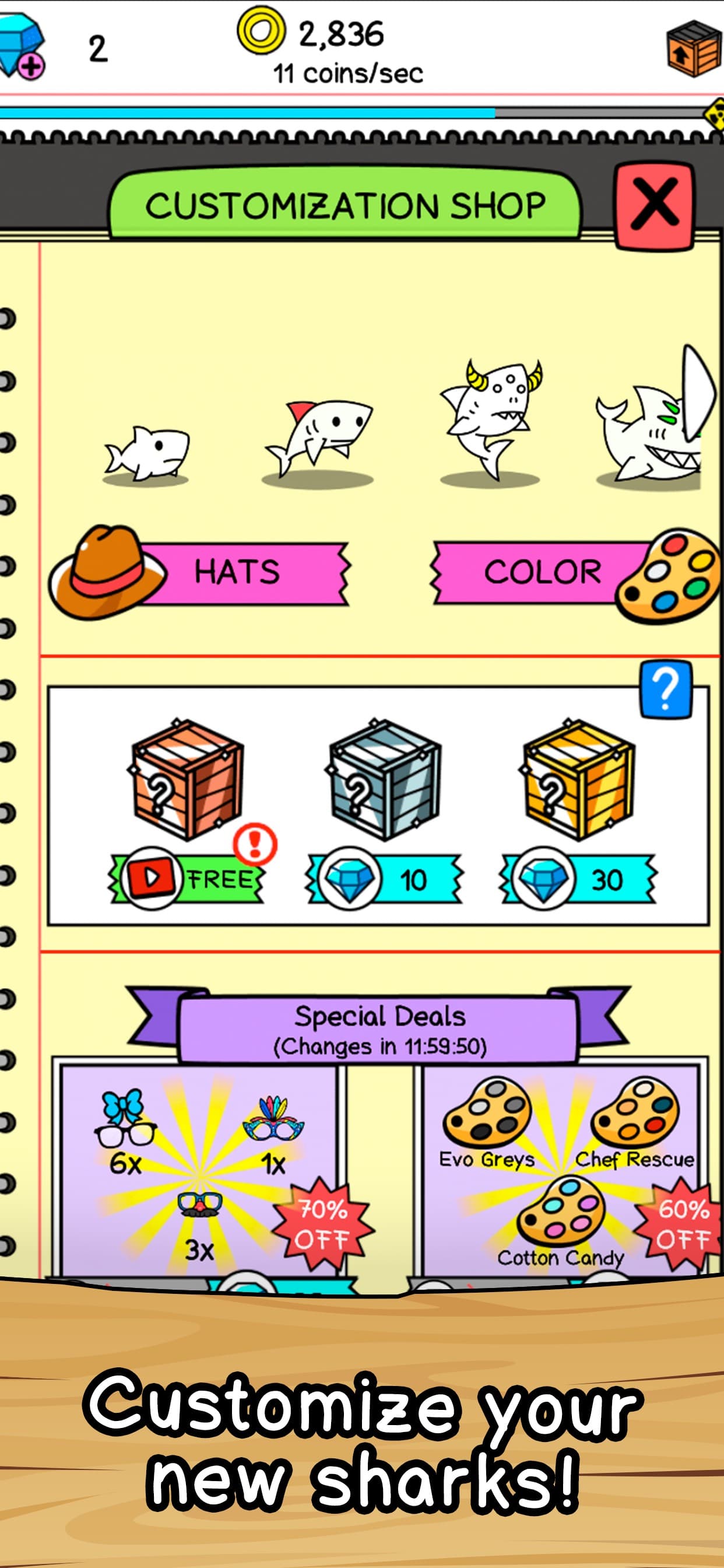 Shark Evolution - Clicker Game screenshot 4 - screenshot