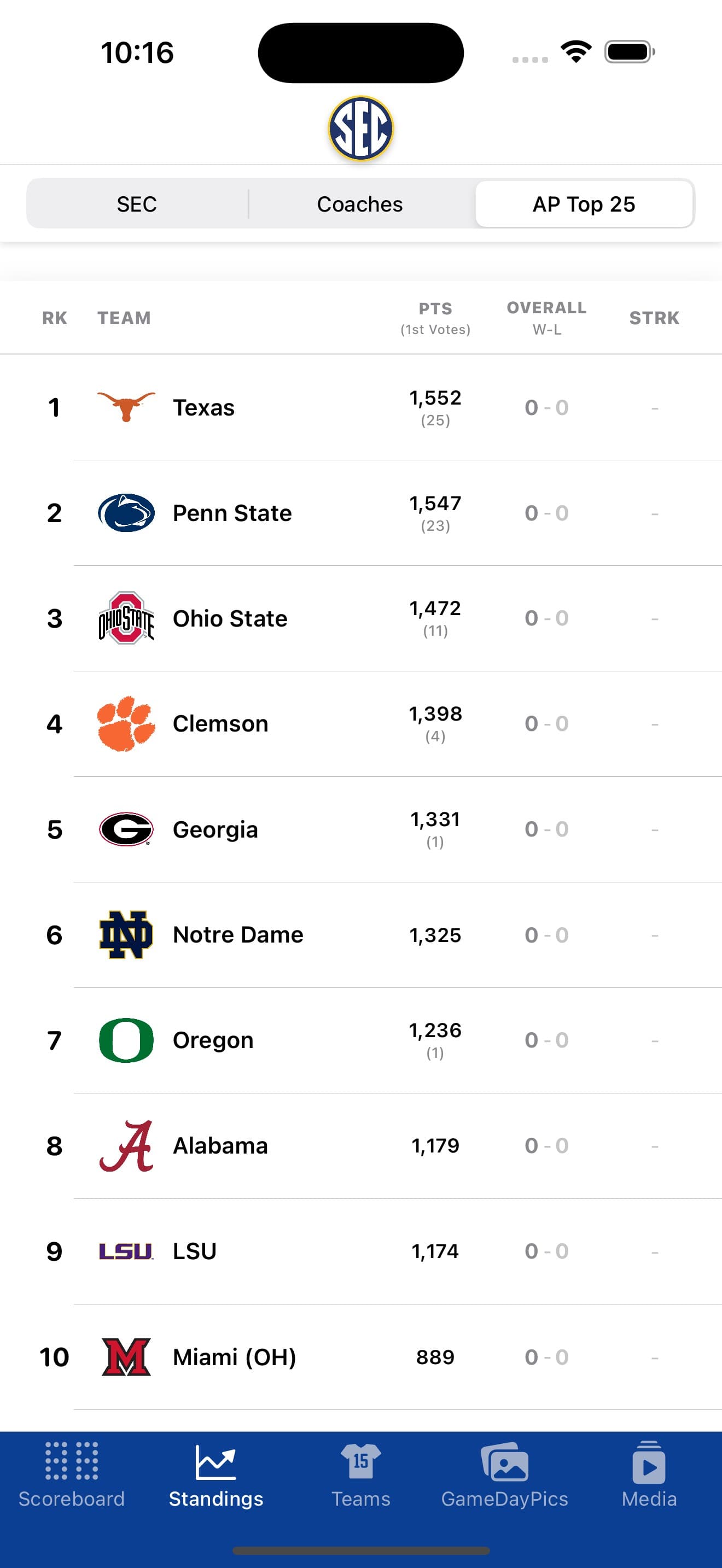 GameDay Live: College Football screenshot 4 - screenshot