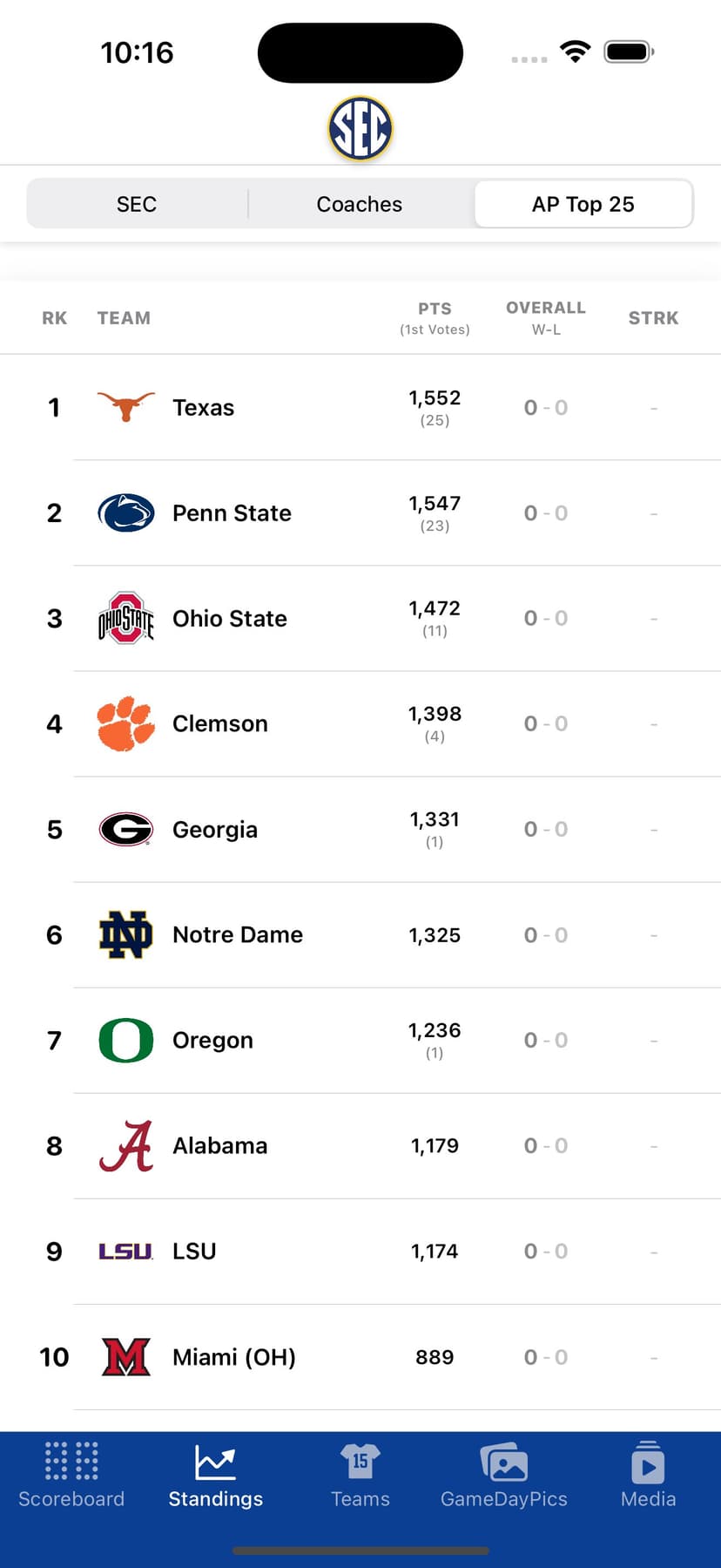 GameDay Live: College Football screenshot 4 - screenshot