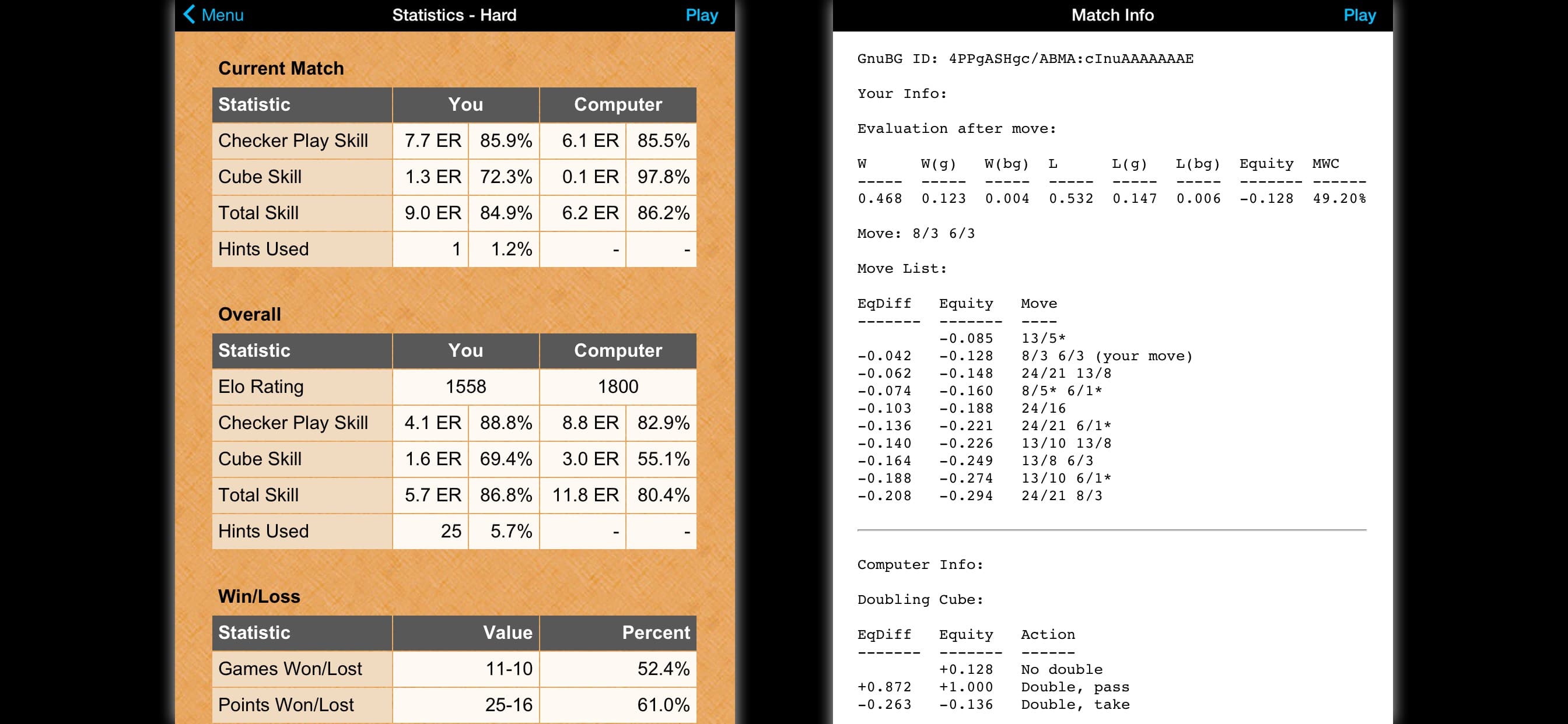 Backgammon NJ screenshot 4 - screenshot