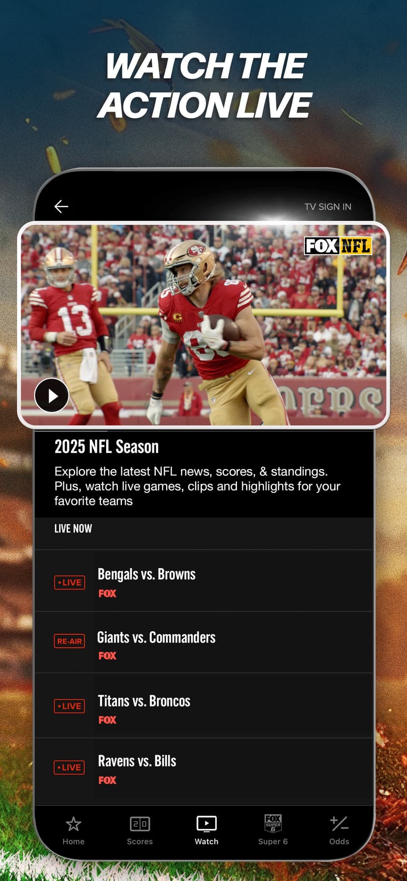 FOX Sports: Watch Live Games screenshot 3 - screenshot