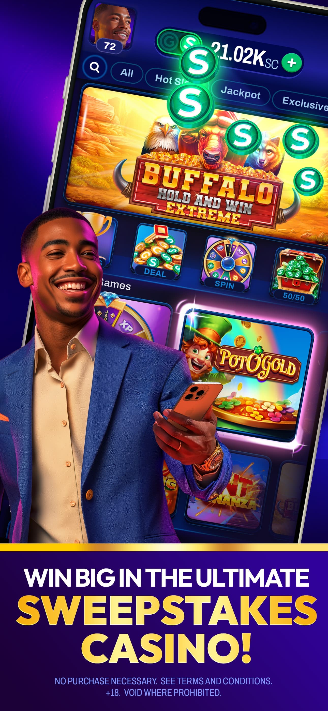 Sweeps Night - Social Casino screenshot 1 - screenshot