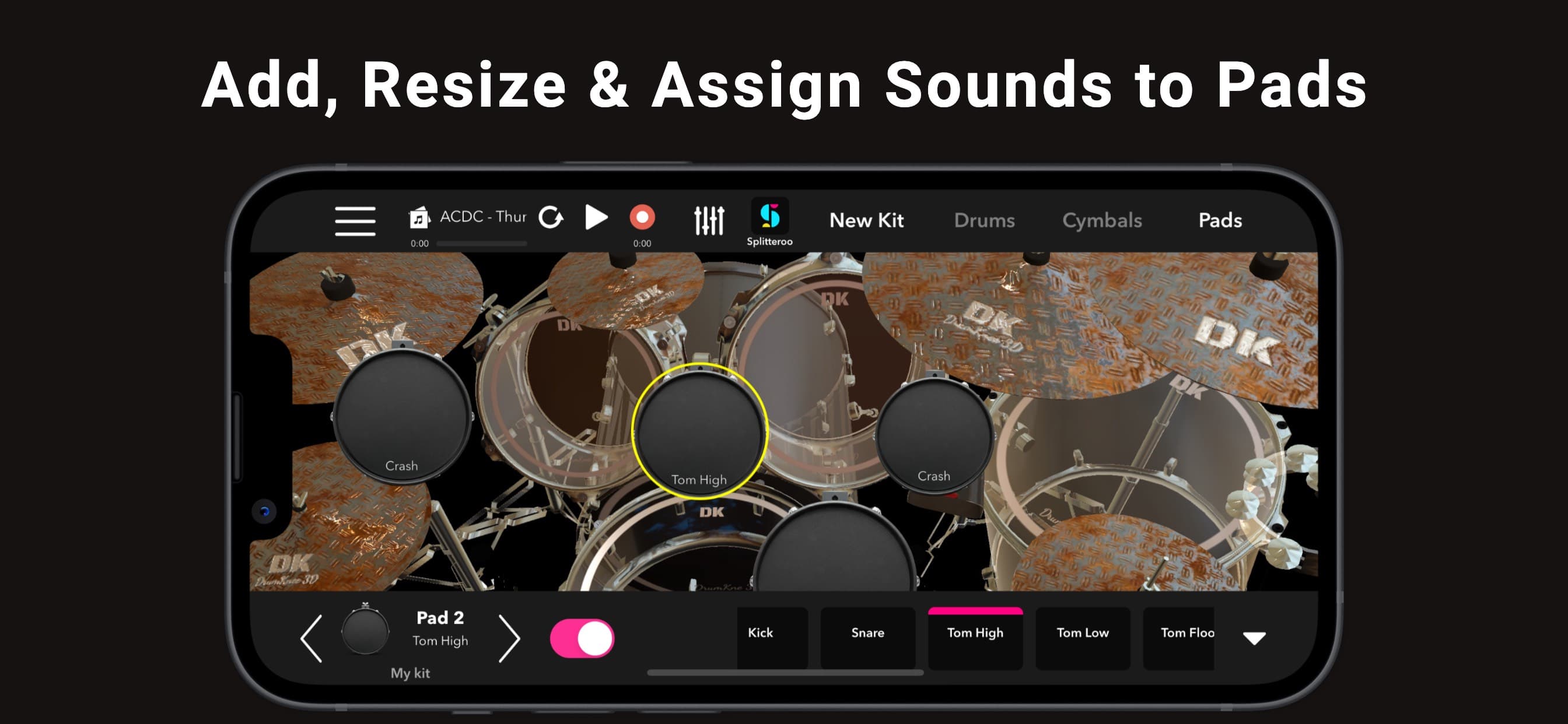 DrumKnee 3D Drums - Drum set screenshot 3 - screenshot