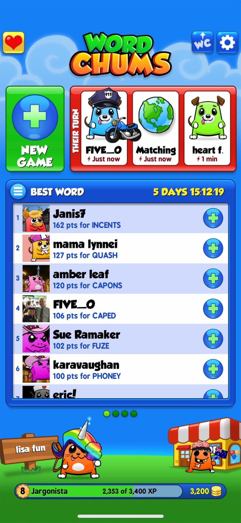 Word Chums! screenshot 2 - screenshot