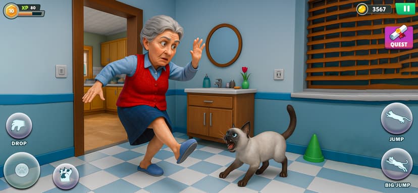 Kitten vs Nana Trickster Clash screenshot 3 - screenshot
