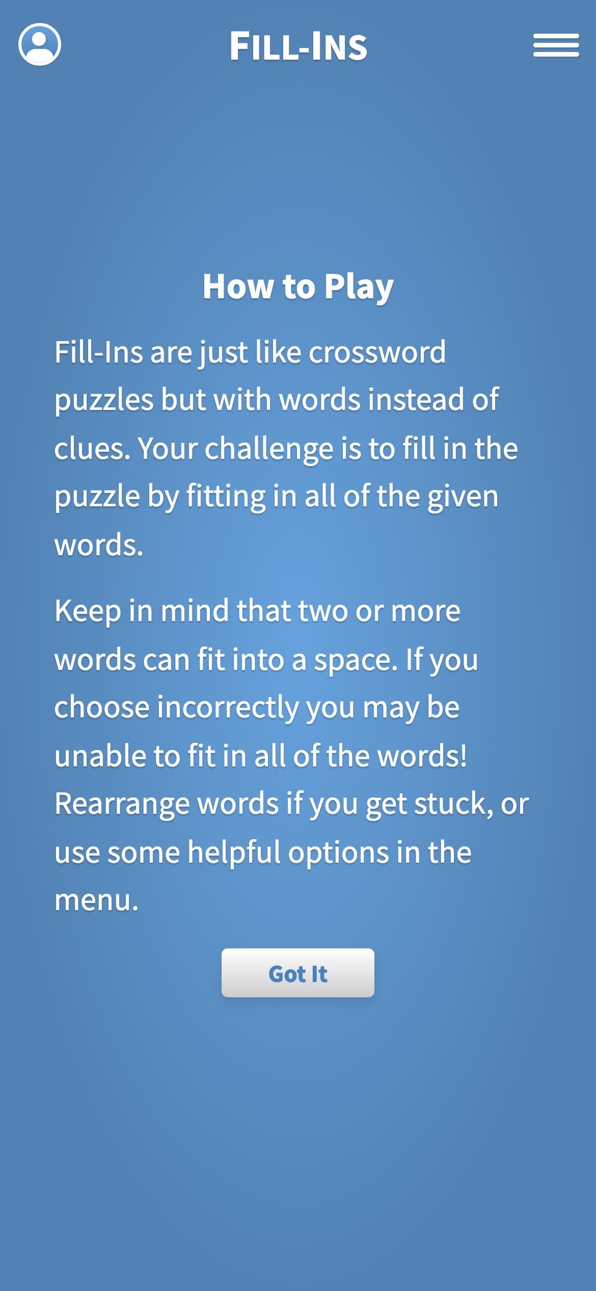 Fill-Ins · Word Fit Puzzles screenshot 4 - screenshot
