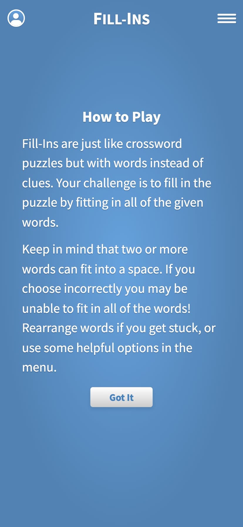 Fill-Ins · Word Fit Puzzles screenshot 4 - screenshot