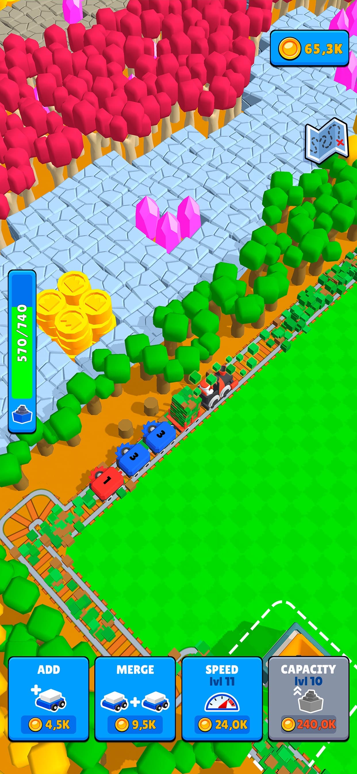 Train Miner: Idle Railway Game screenshot 1 - screenshot