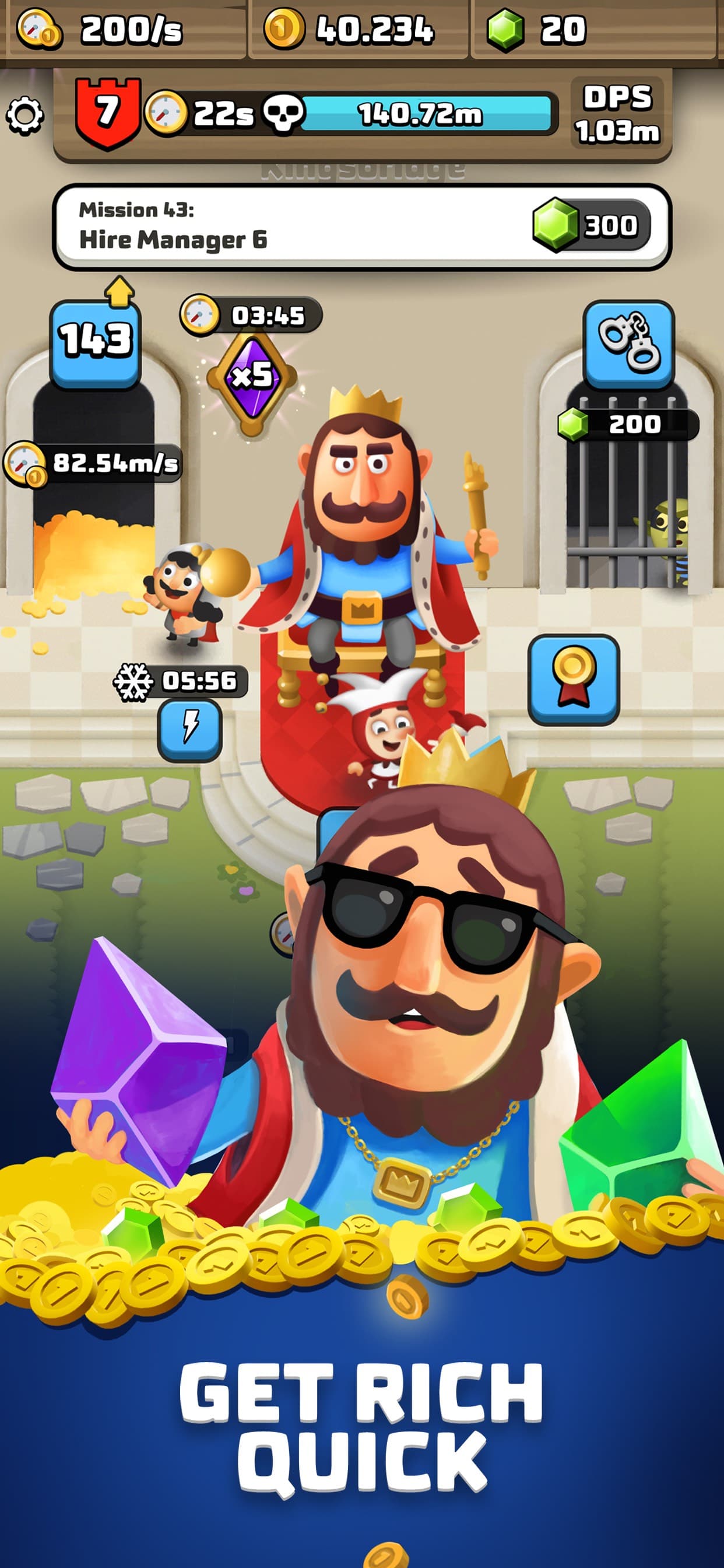 King Royale: Idle Tycoon RPG screenshot 1 - screenshot