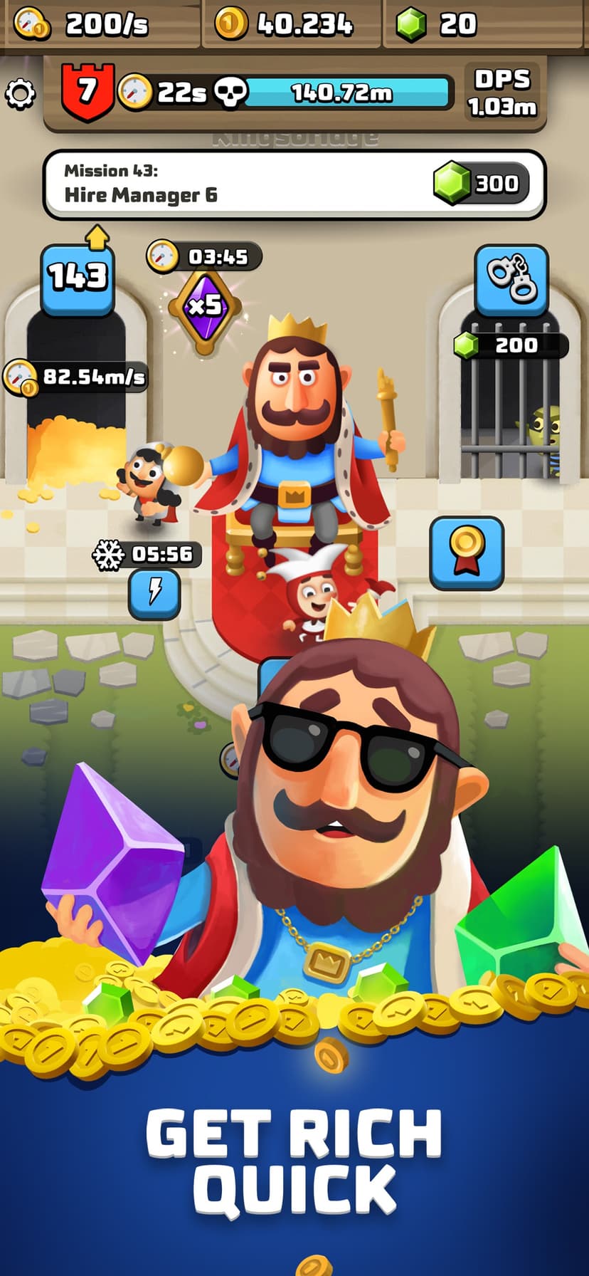 King Royale: Idle Tycoon RPG screenshot 1 - screenshot