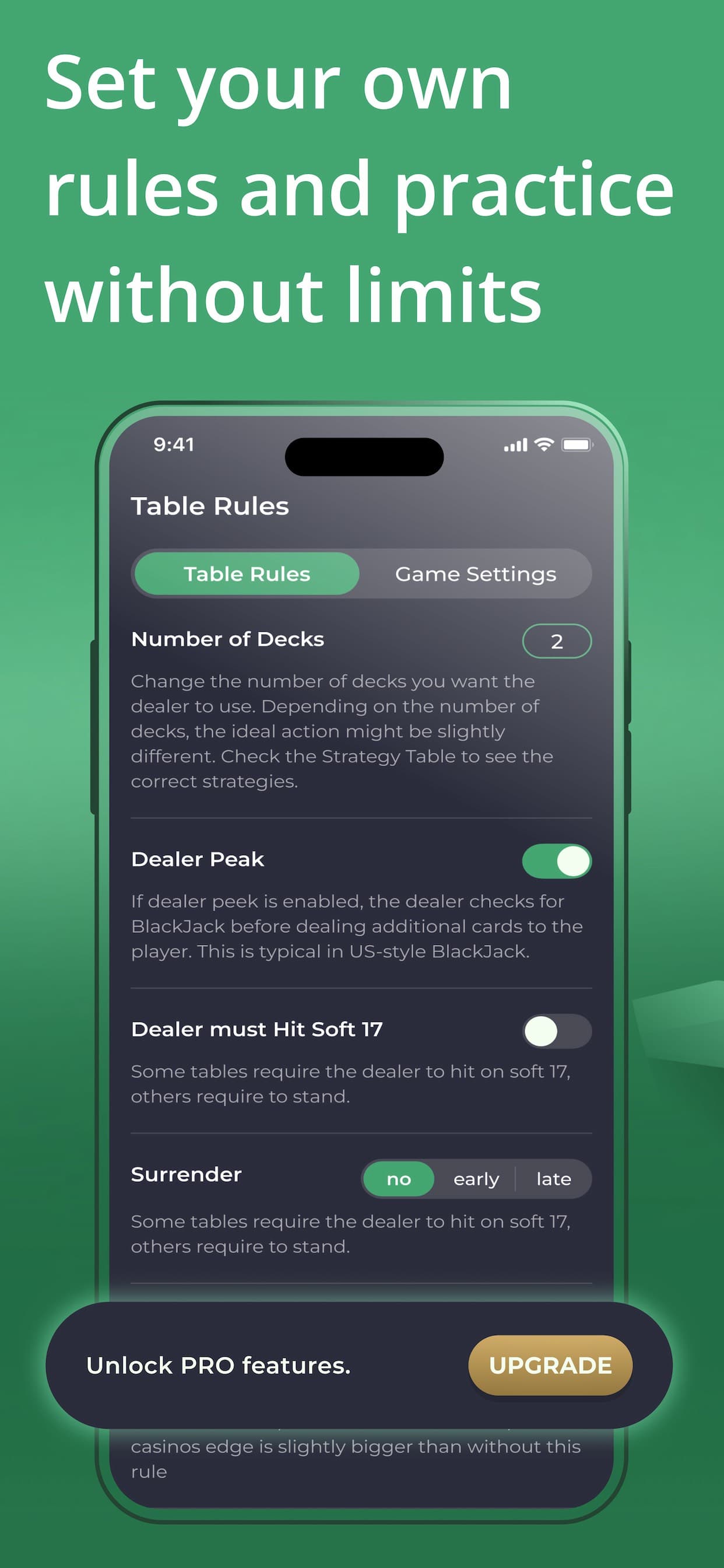 Blackjack 21: Strategy Trainer screenshot 5 - screenshot