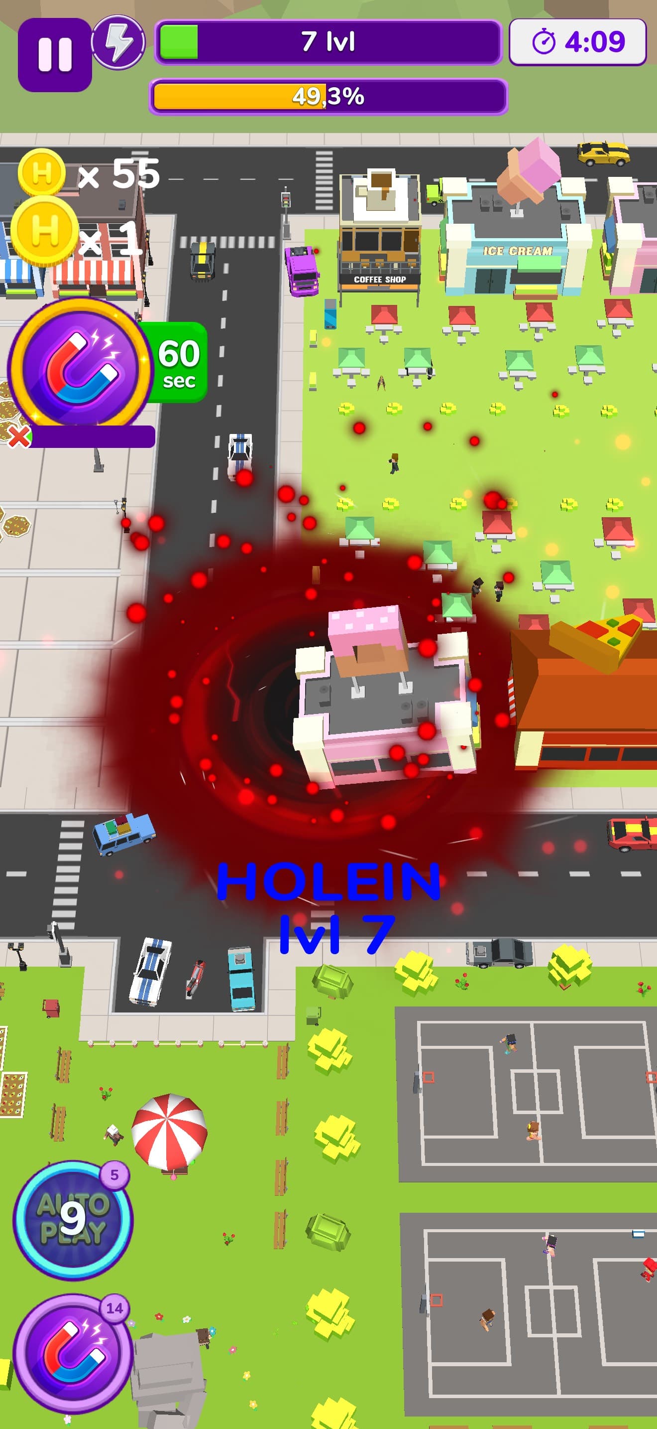 Holein. hole io blackhole game screenshot 3 - screenshot