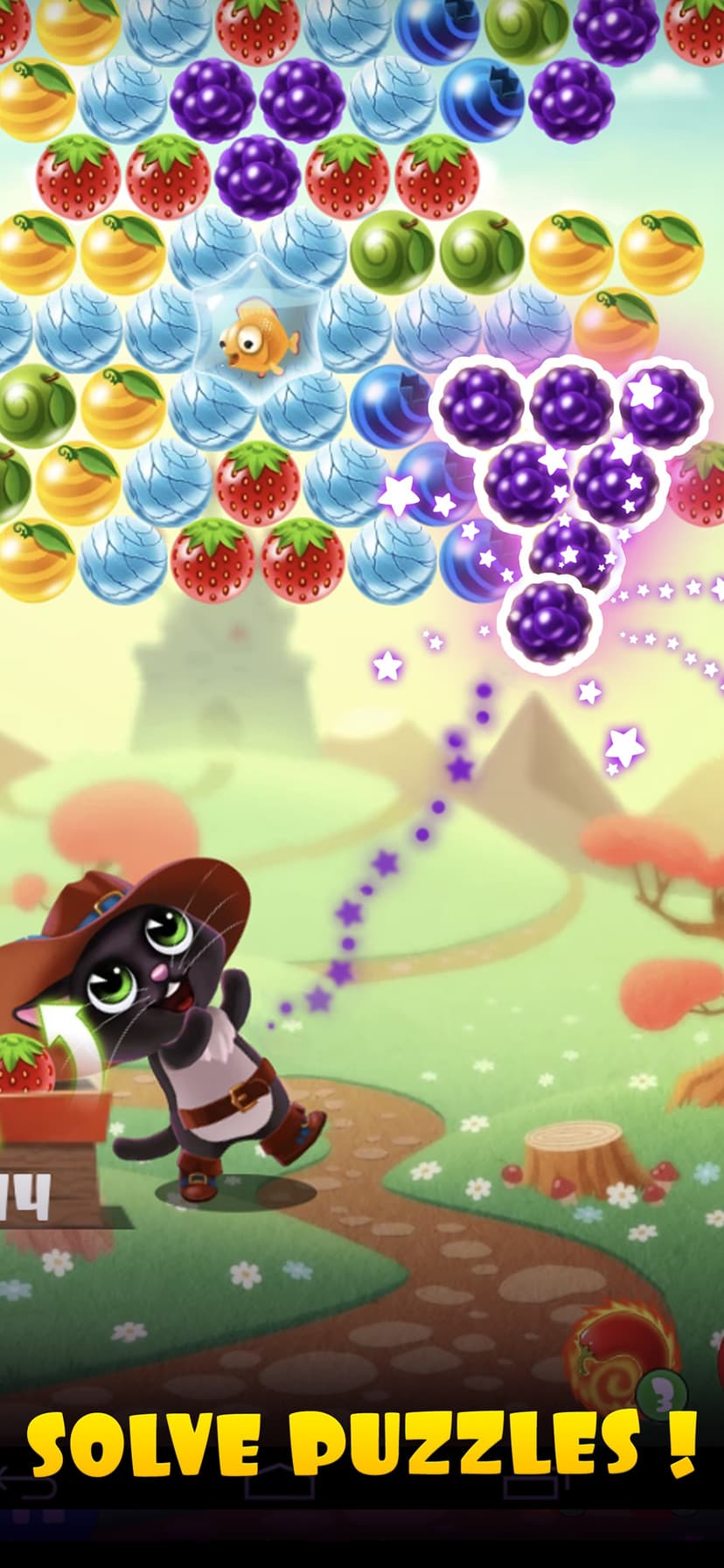 Fruity Cat Pop: bubble shooter screenshot 1 - screenshot