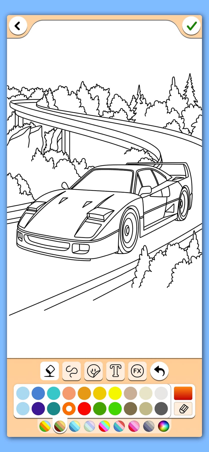 Cars coloring book game screenshot 2 - screenshot