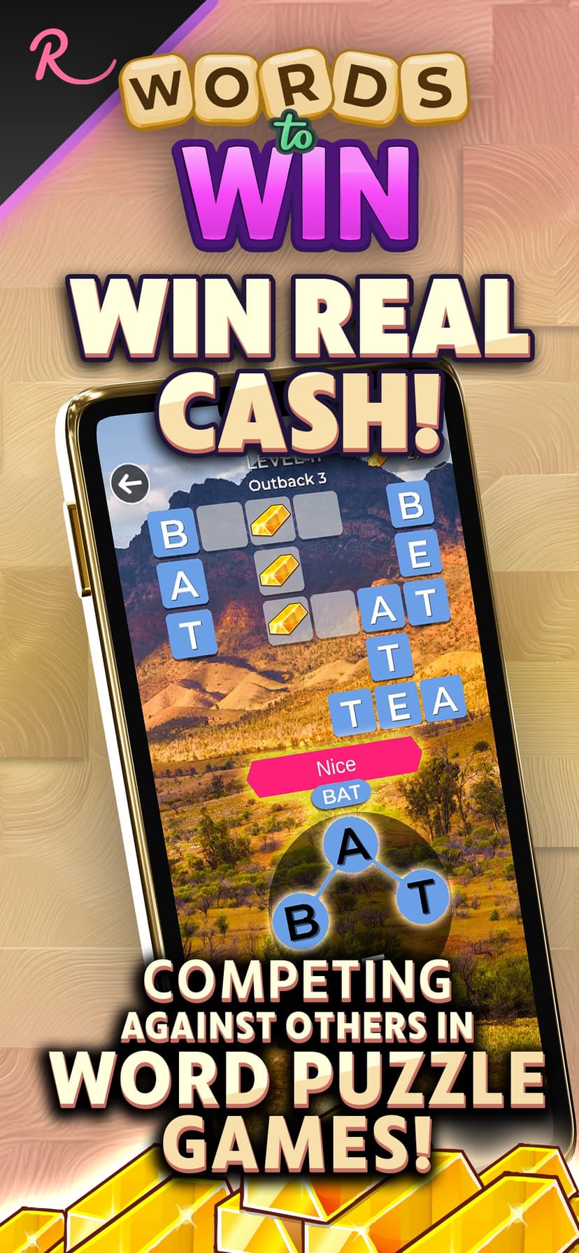 Words to Win: Real Money Games screenshot 1 - screenshot