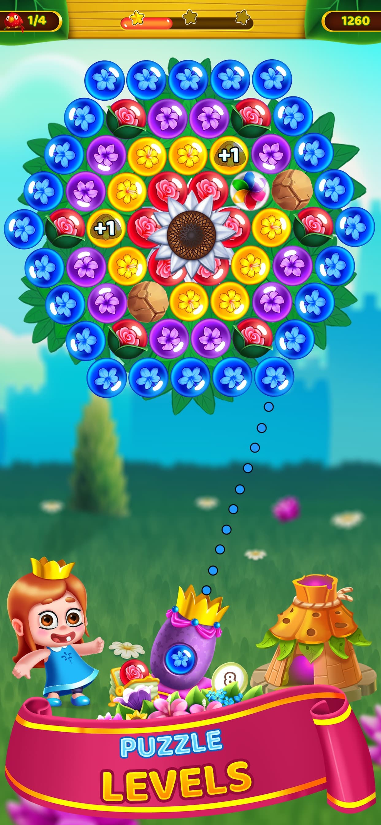 Flower Games - Bubble Pop 2024 screenshot 1 - screenshot