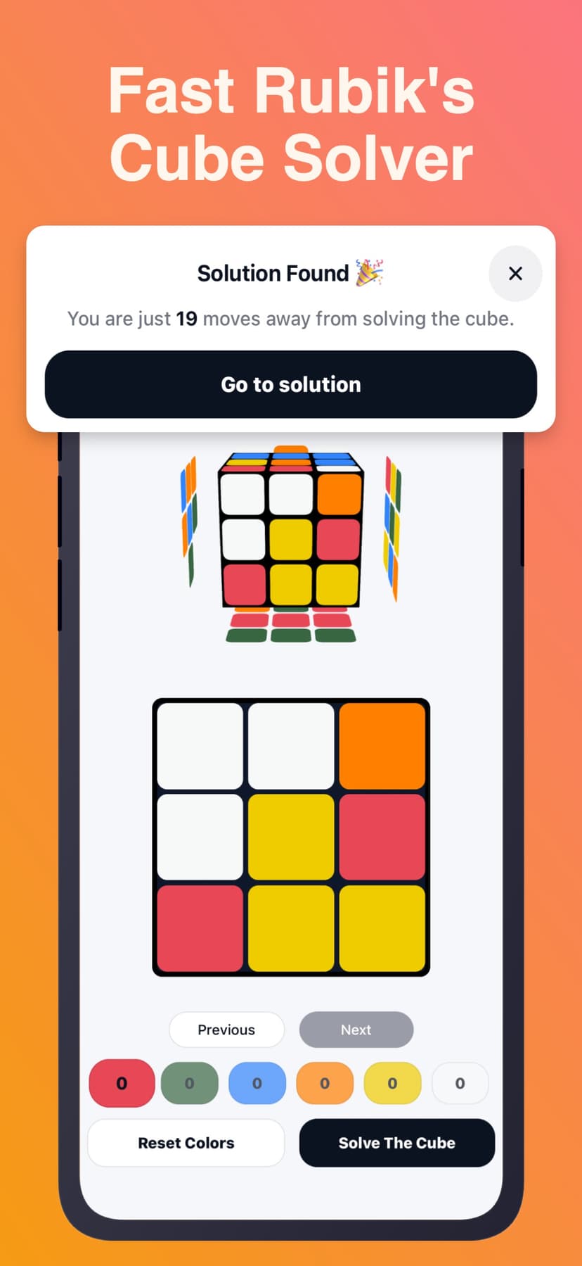 Rubix Cube Solver CubeXpert screenshot 1 - screenshot