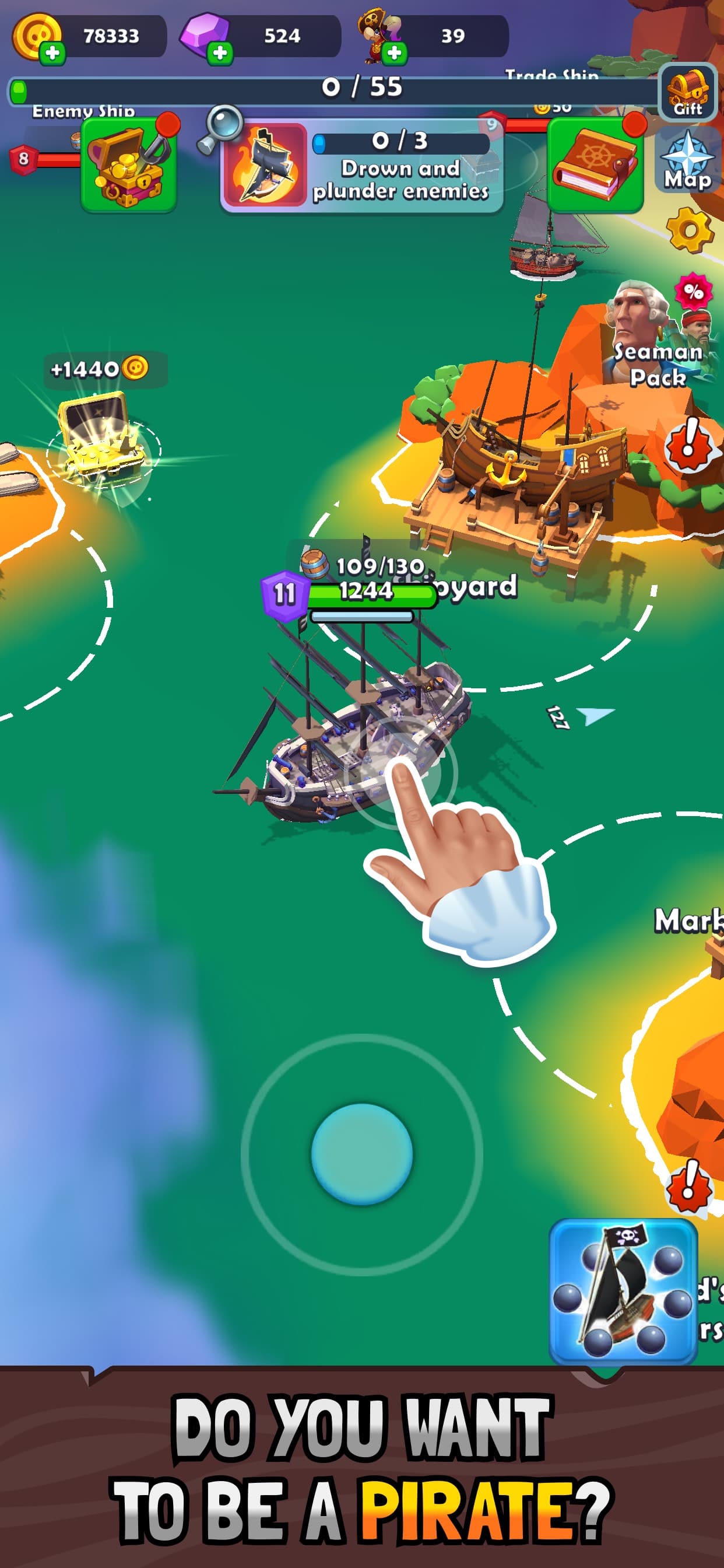 Pirate Raid: Caribbean Battle screenshot 1 - screenshot