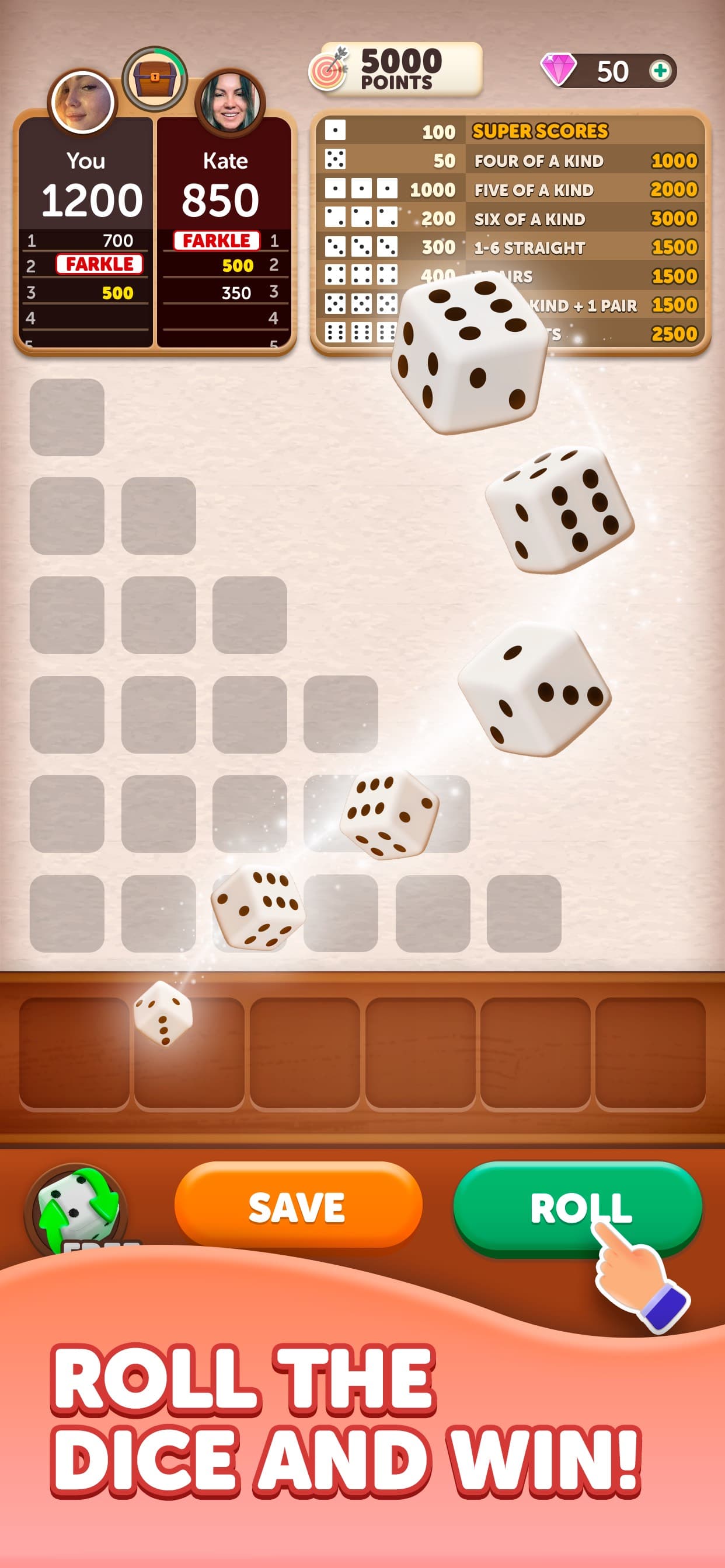 Farkle Dice Roll screenshot 1 - screenshot