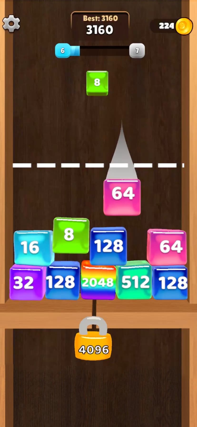 Jelly Cubes 2048: Puzzle Game screenshot 1 - screenshot