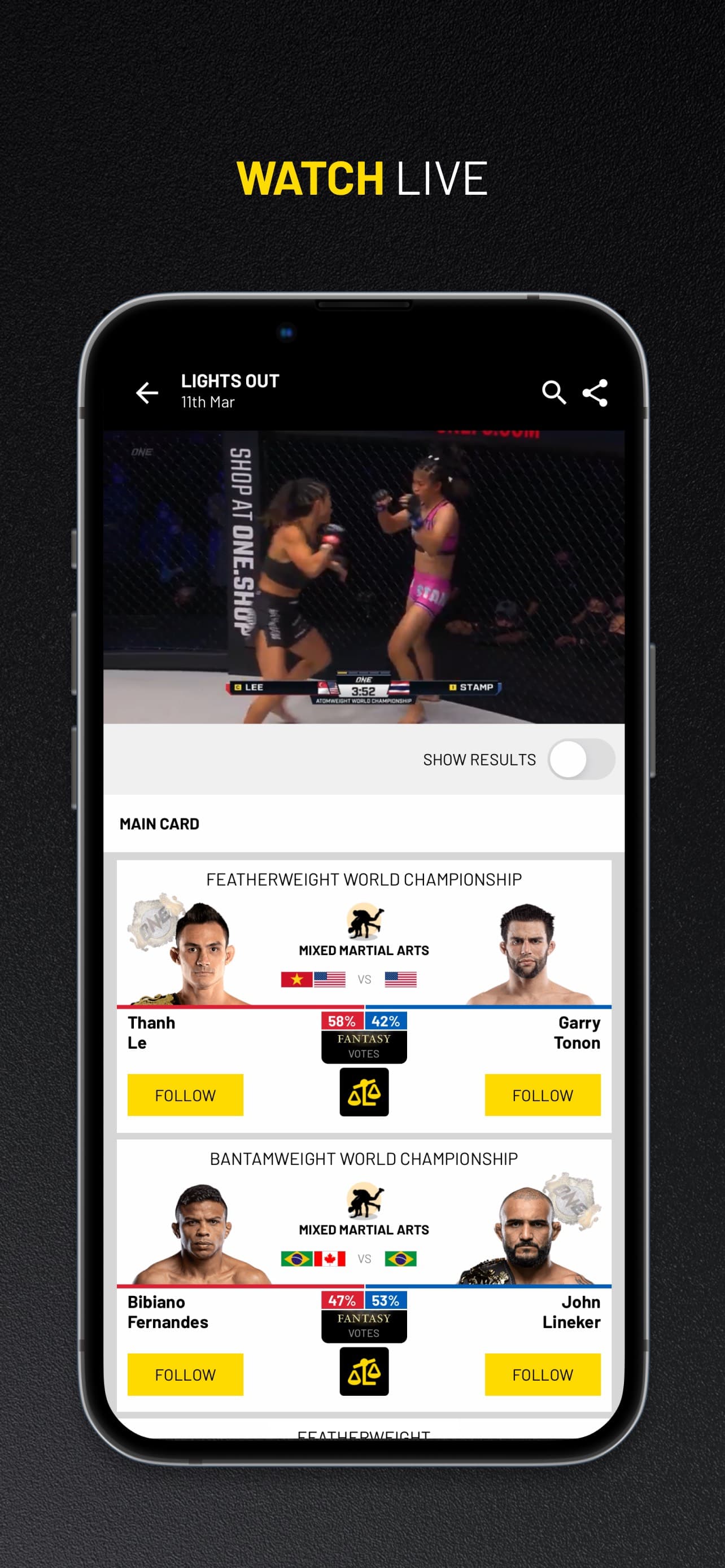 ONE Championship screenshot 2 - screenshot
