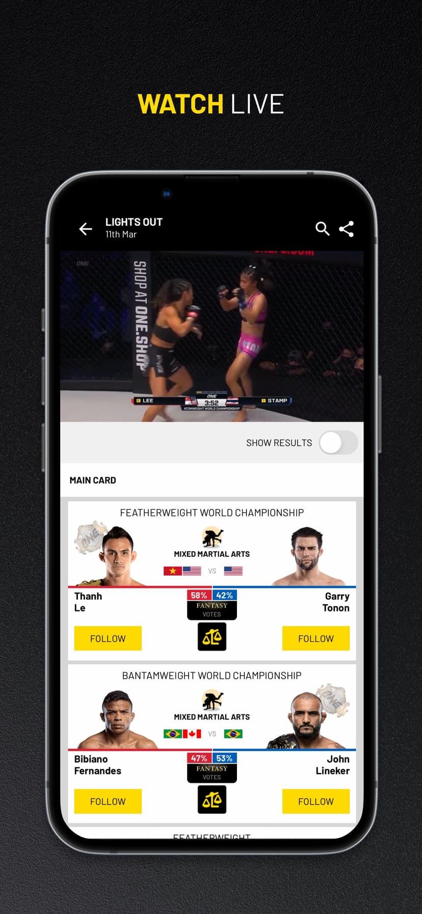 ONE Championship screenshot 2 - screenshot