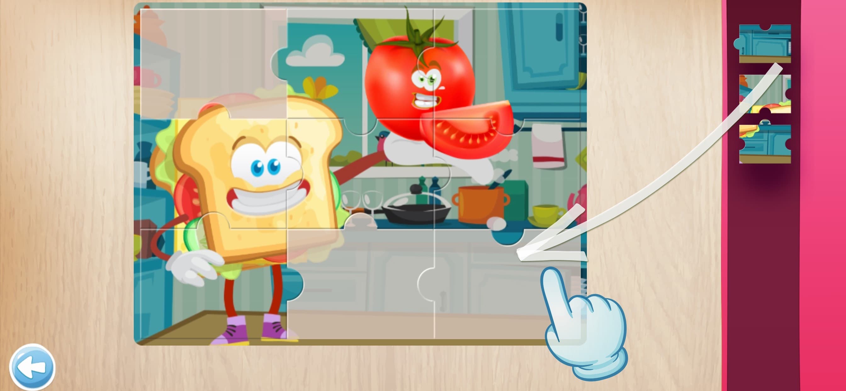 Kids puzzle games - learn food screenshot 4 - screenshot