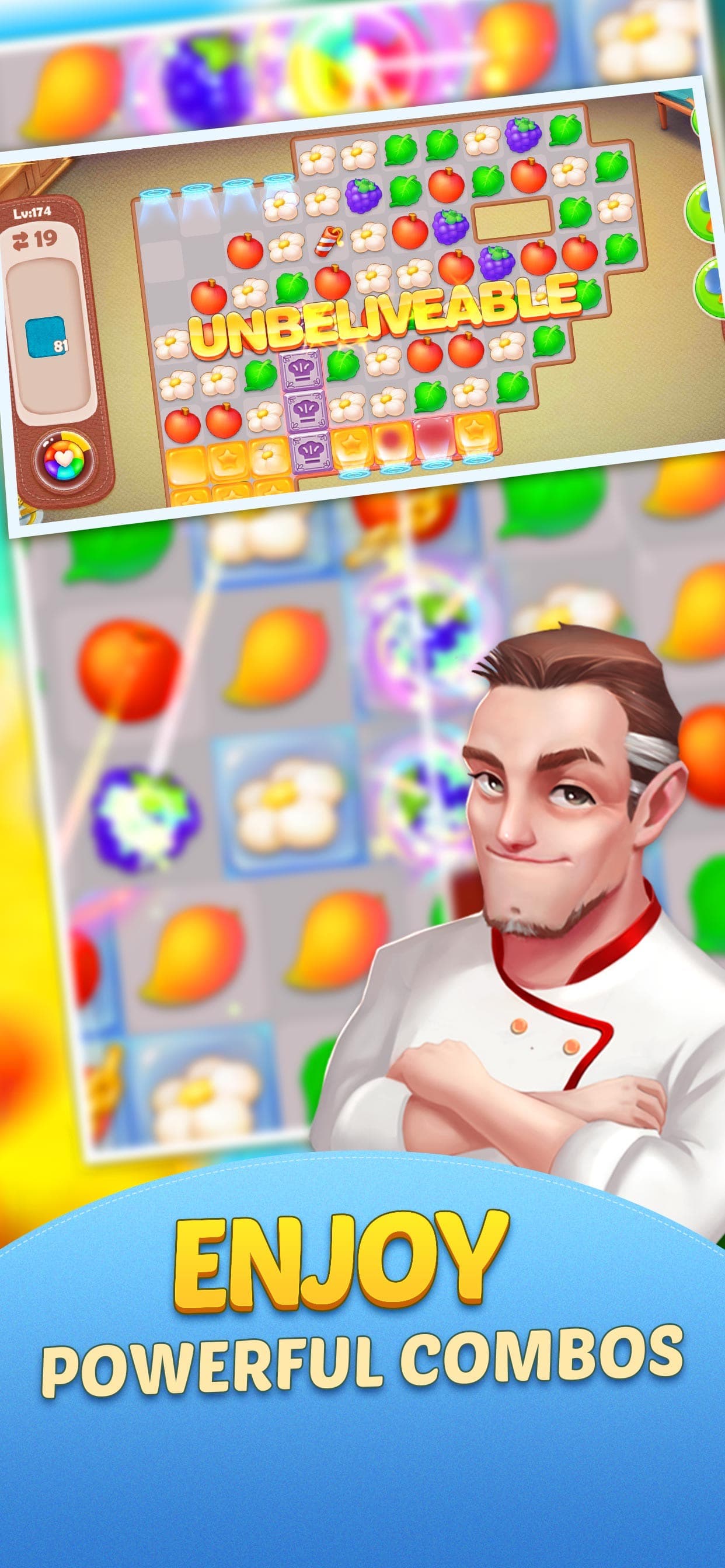 Dream Cafe-Match 3 Crush screenshot 1 - screenshot