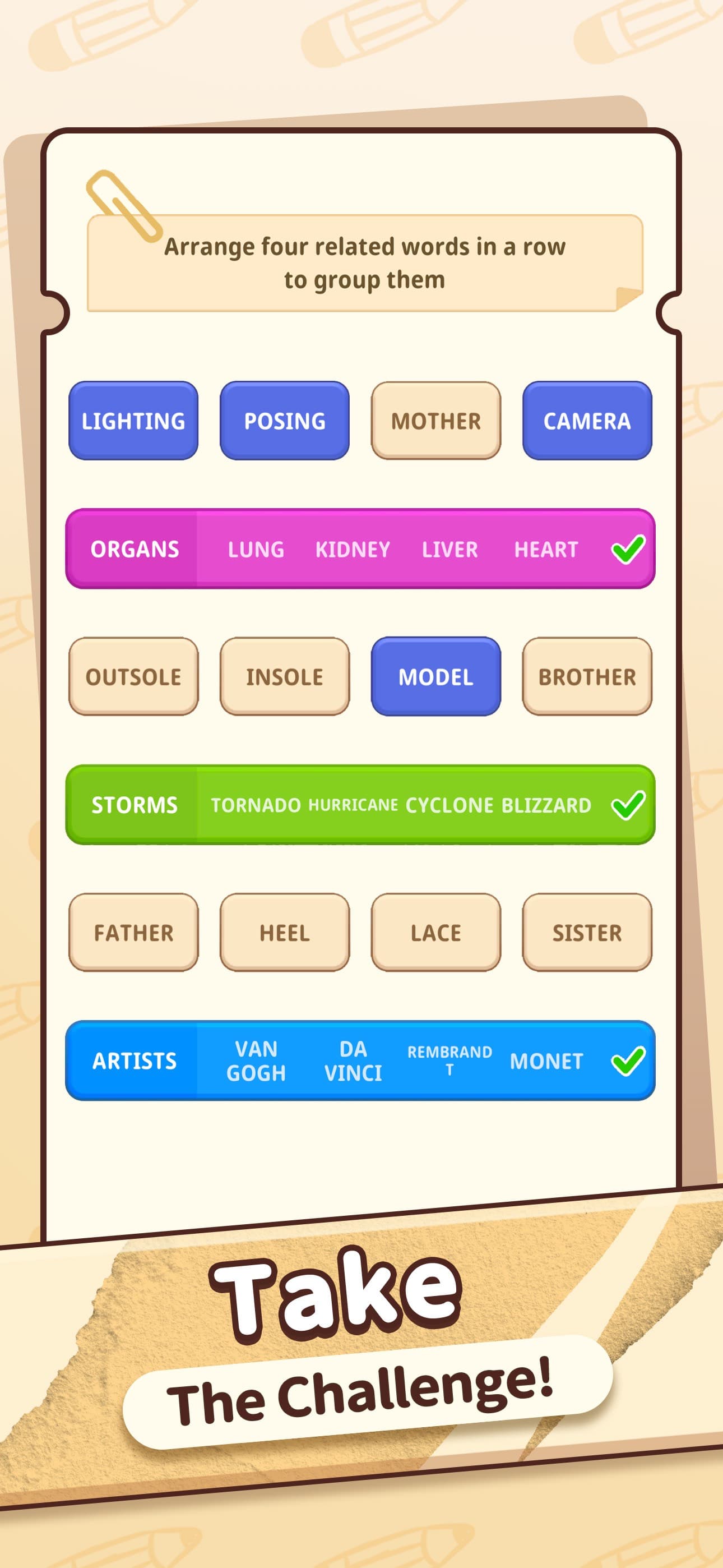 Associated Word Sort:Connect screenshot 1 - screenshot