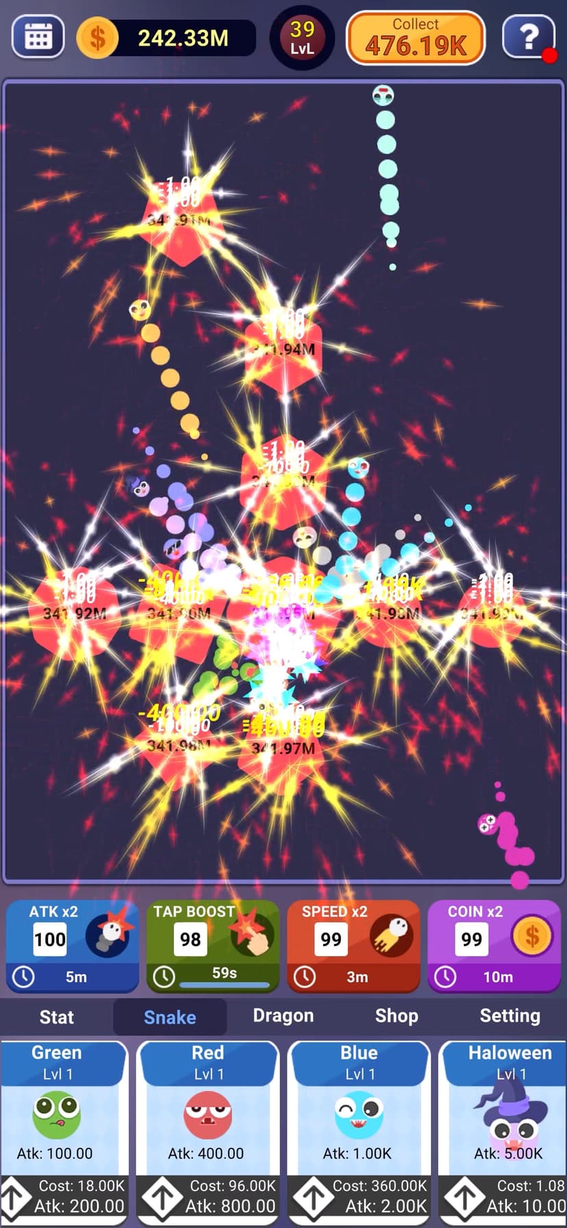 Idle Snake VS Block screenshot 2 - screenshot