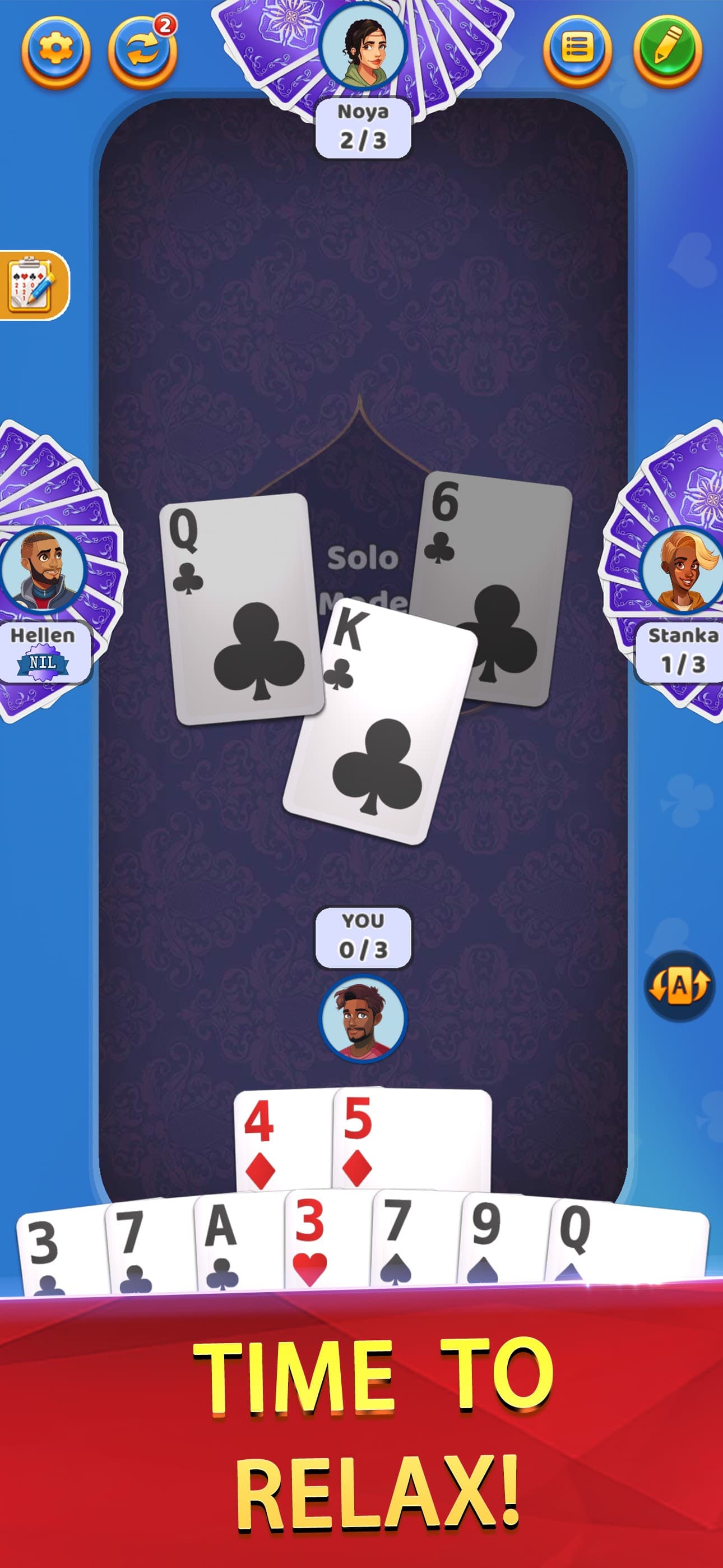Spades Offline - Card Game * screenshot 2 - screenshot