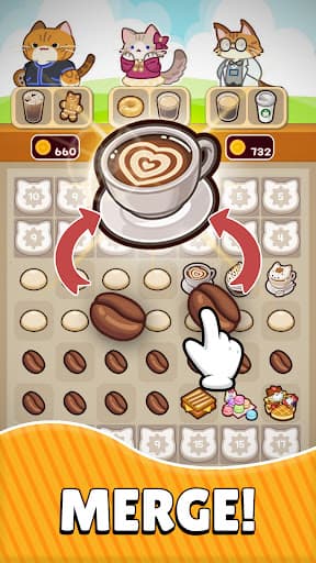 Merge Meow Cafe : Coffee cat screenshot 16 - screenshot