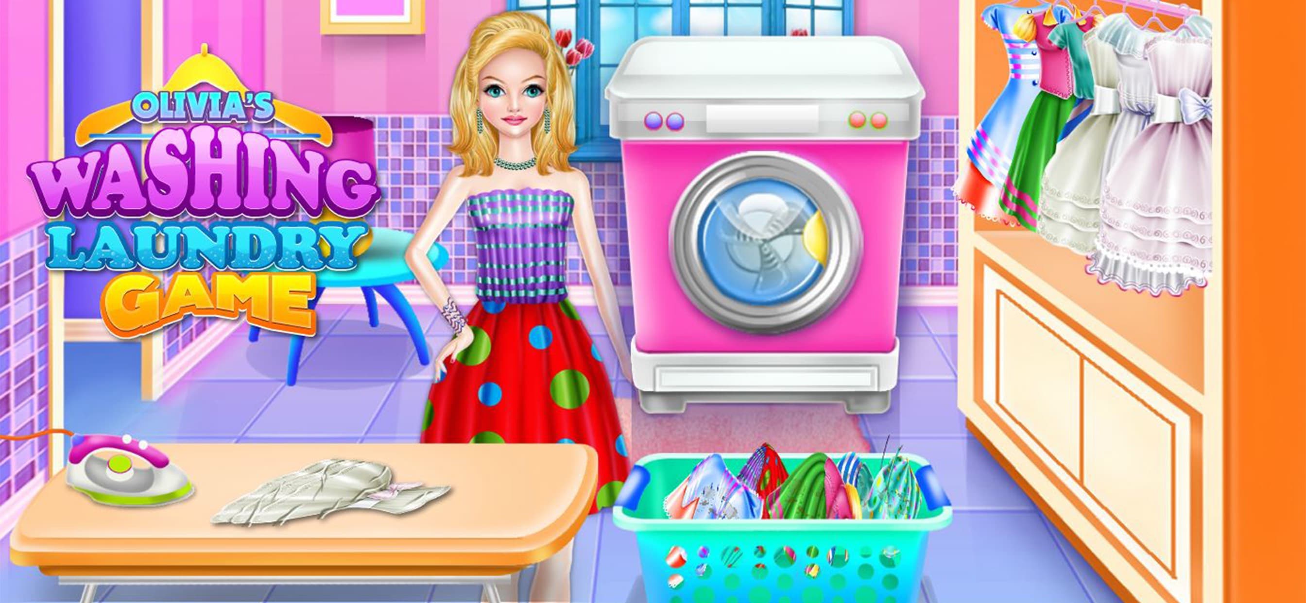 Olivias washing laundry game screenshot 1 - screenshot