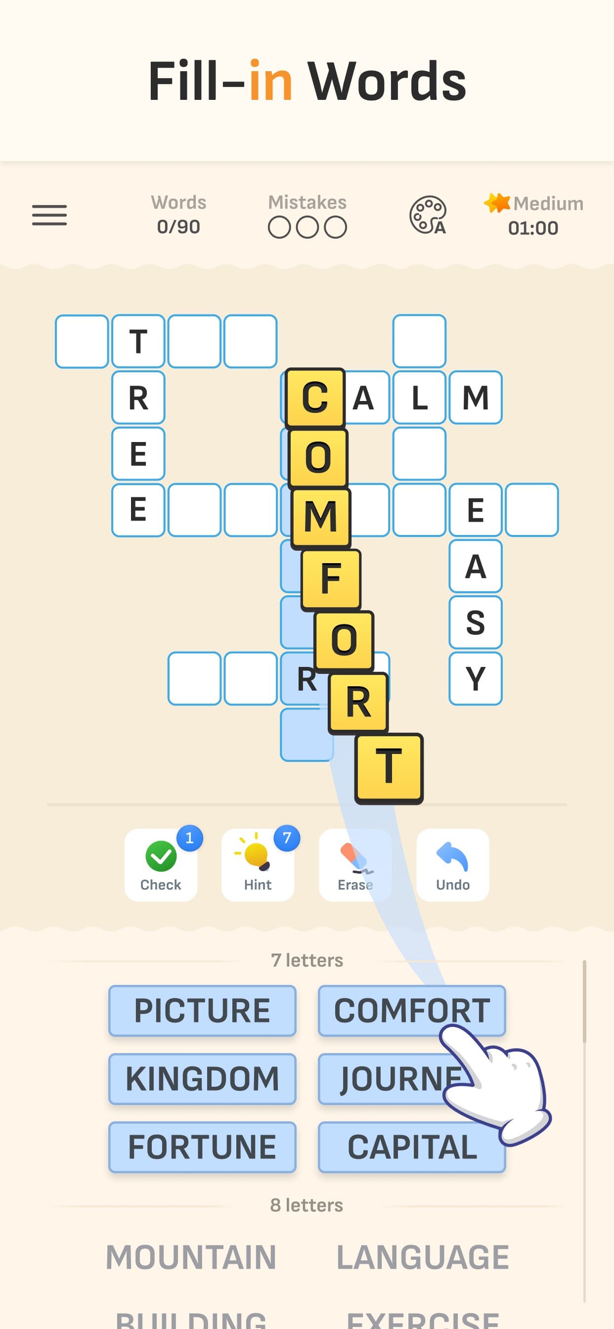 Fill-in Word- Crossword Puzzle screenshot 1 - screenshot