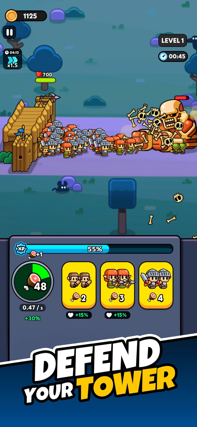 Tiny Warriors Rush - Idle TD screenshot 1 - screenshot