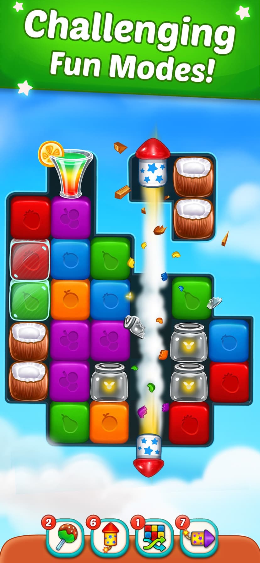 Fruit Cube Blast: Match 3 Game screenshot 2 - screenshot