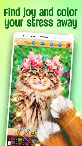 Cross-Stitch: Coloring Book screenshot 2 - screenshot