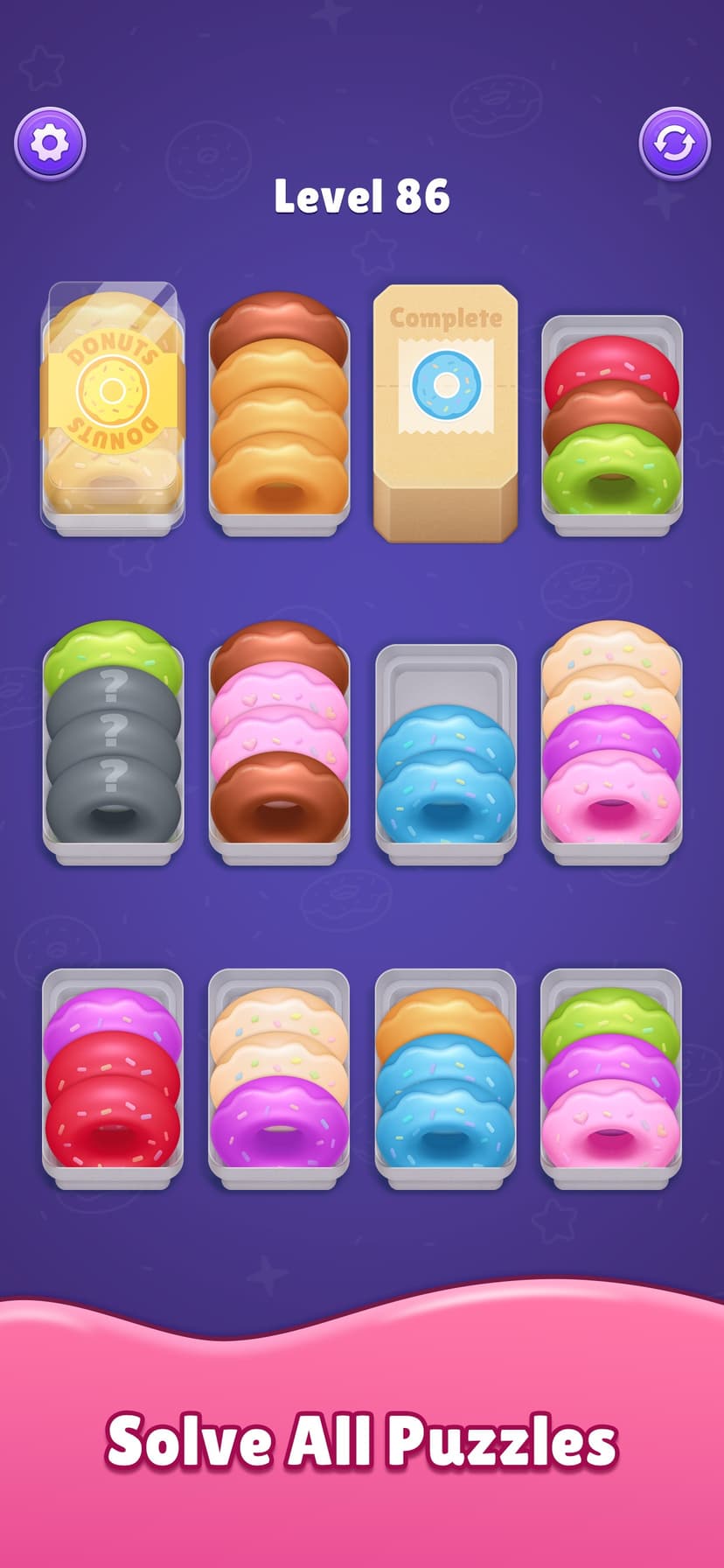 Donut Sort - Puzzle Game screenshot 2 - screenshot