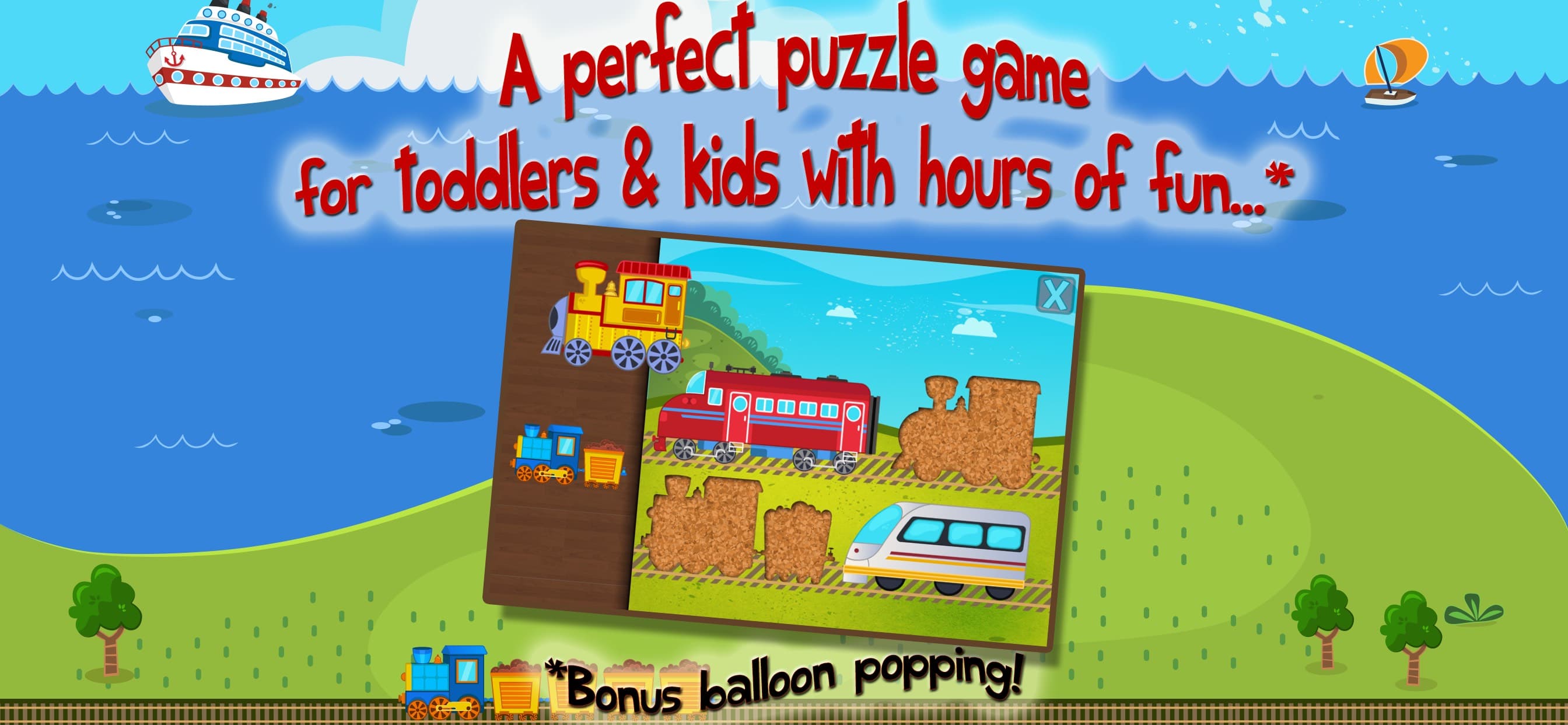 Kids Train Puzzle for Toddlers screenshot 1 - screenshot