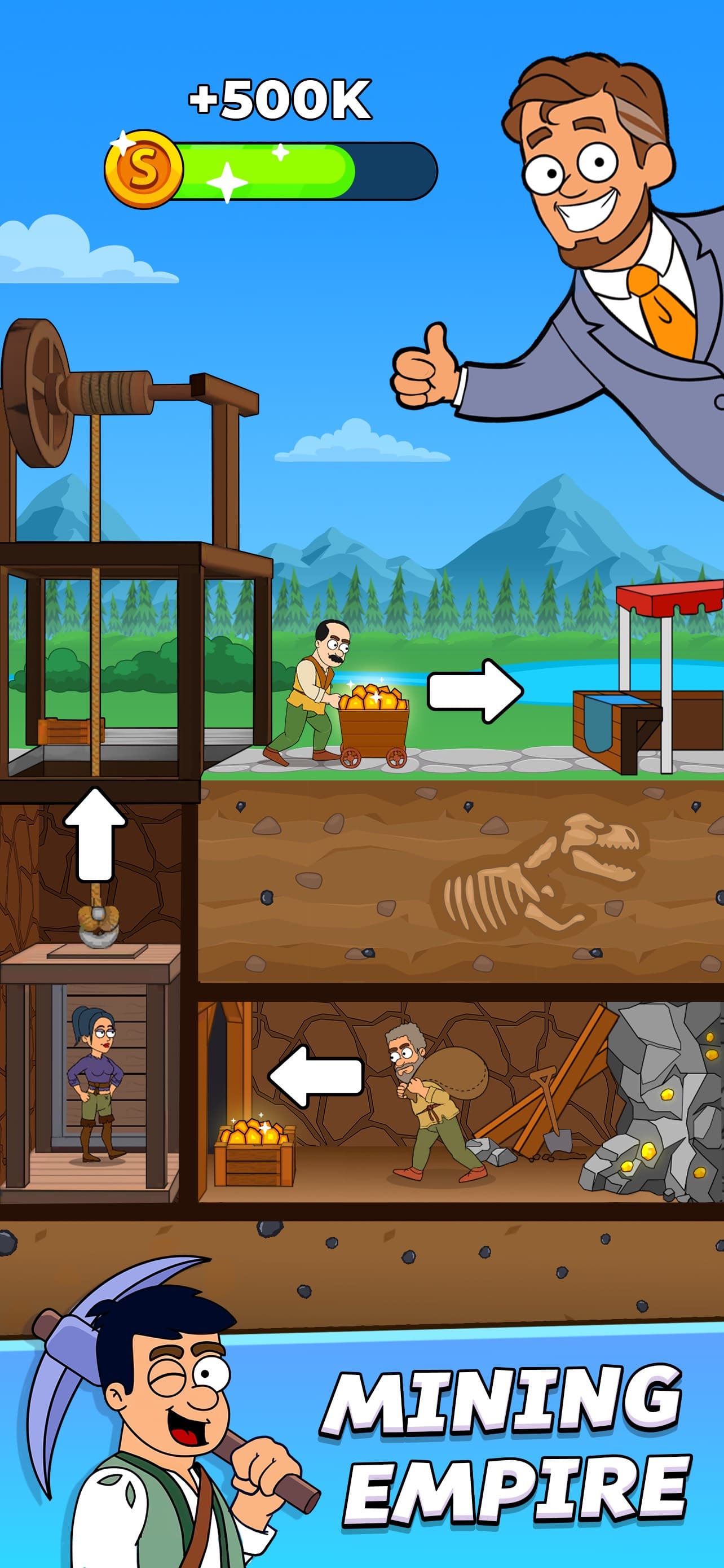Mining Empire: Get Idle Gold screenshot 1 - screenshot