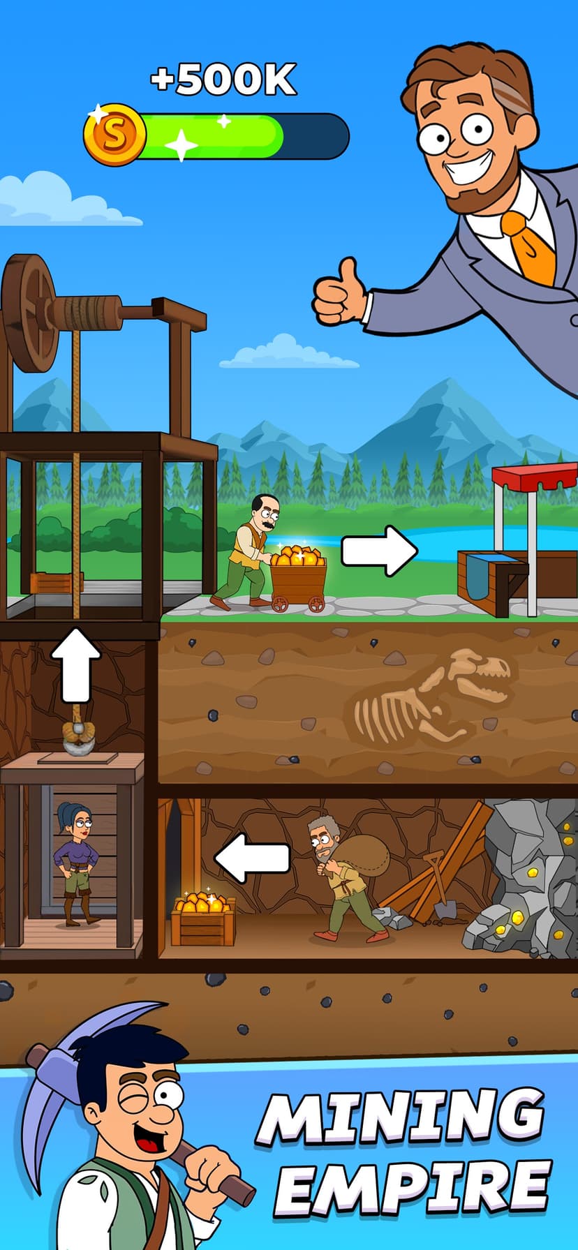 Mining Empire: Get Idle Gold screenshot 1 - screenshot