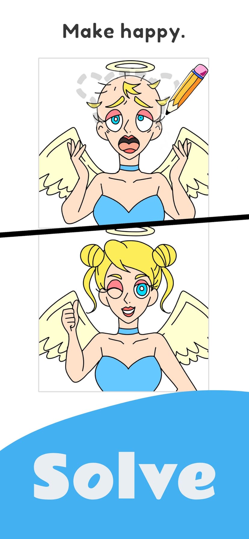 Draw Happy Angel : Puzzle Game screenshot 1 - screenshot
