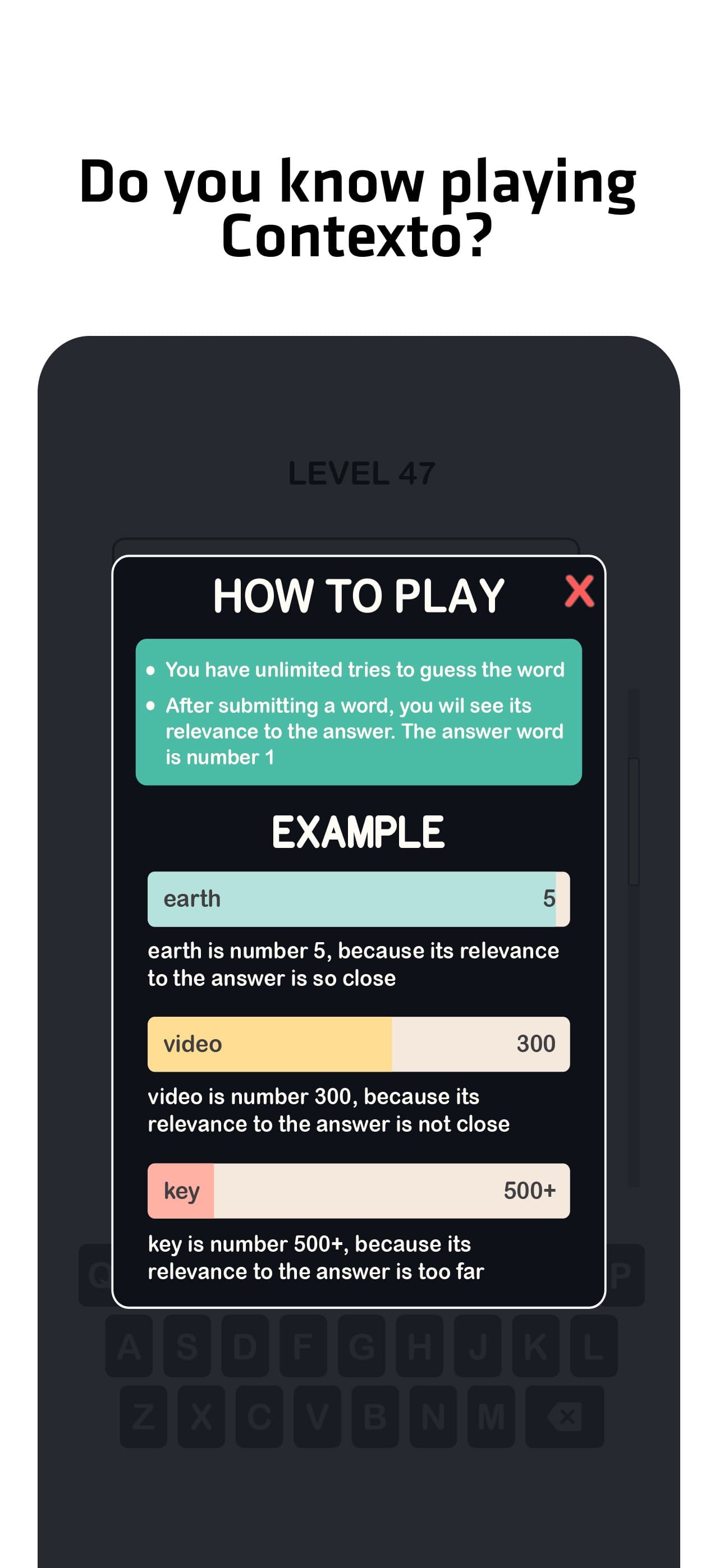 Contexto - Word Guess screenshot 2 - screenshot