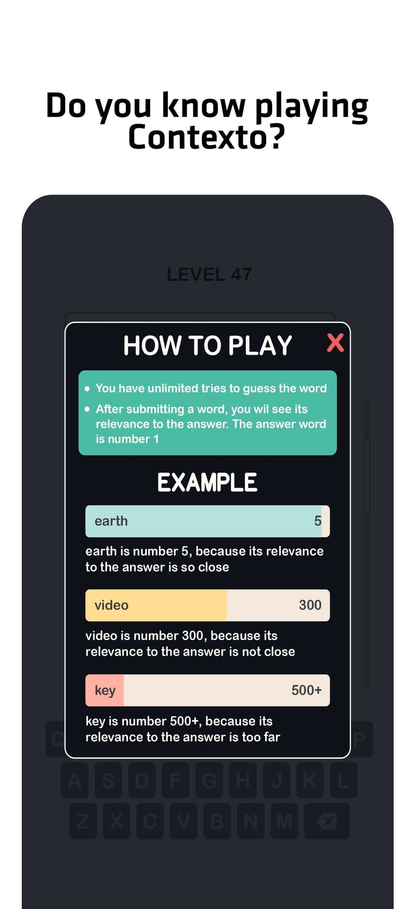 Contexto - Word Guess screenshot 2 - screenshot