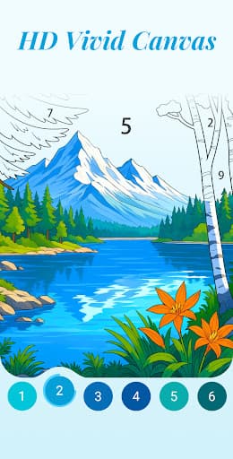 Easy Color: Color by Number screenshot 1 - screenshot