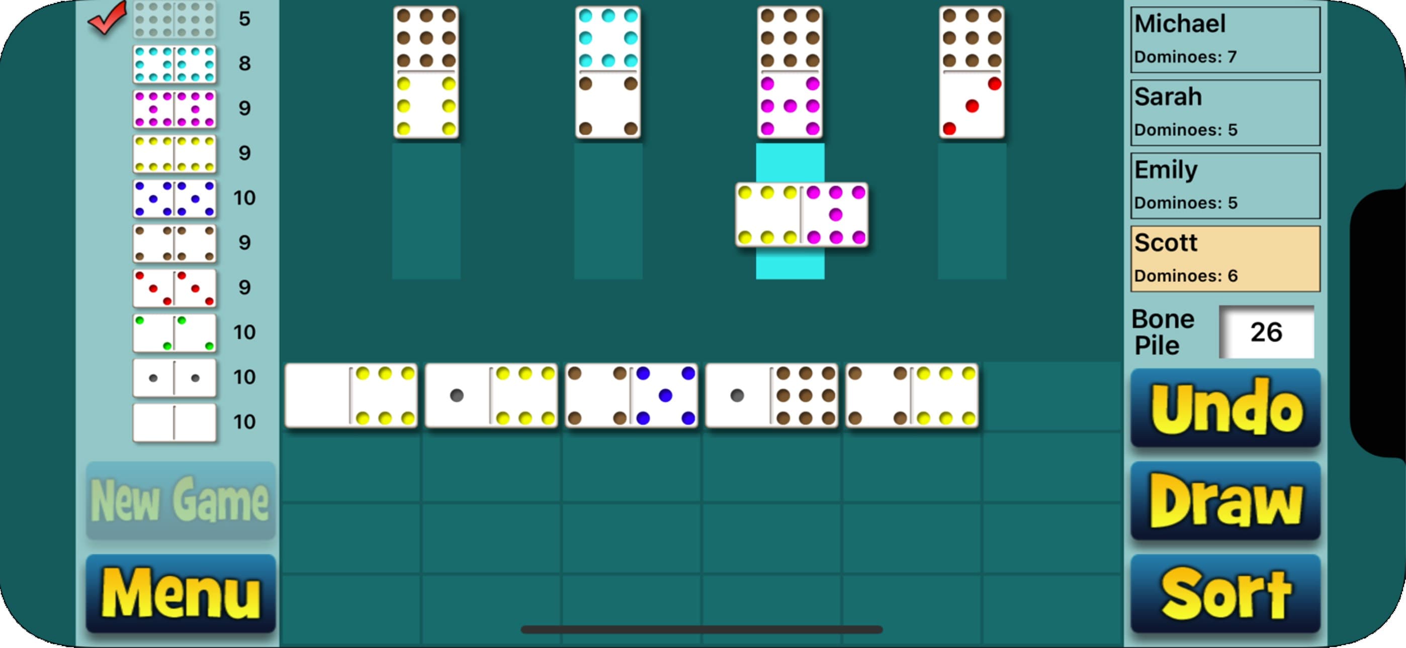 Chickenfoot Dominoes screenshot 4 - screenshot
