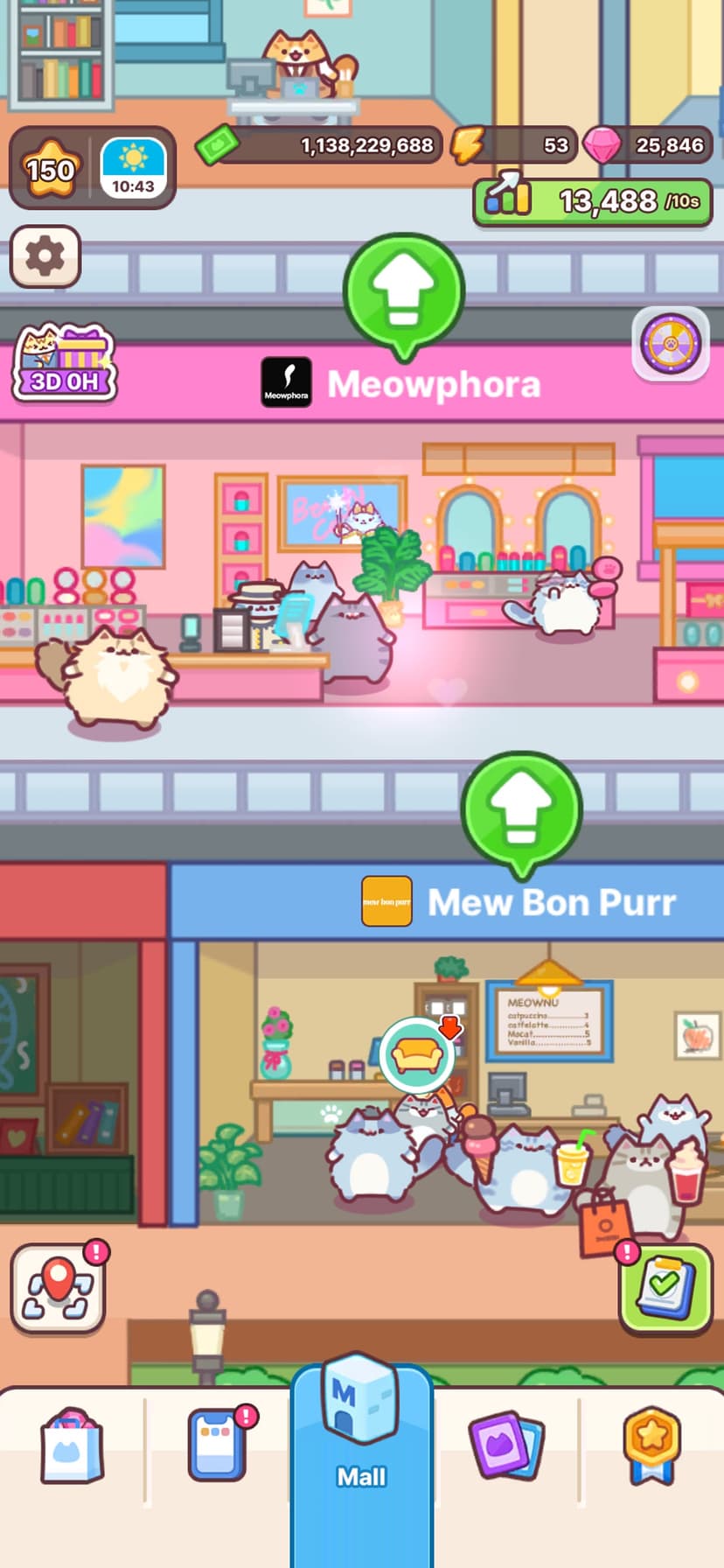 Cat Mall: Idle Shopping Tycoon screenshot 1 - screenshot
