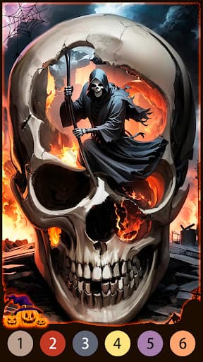 Dark Skeleton Color by number screenshot 21 - screenshot