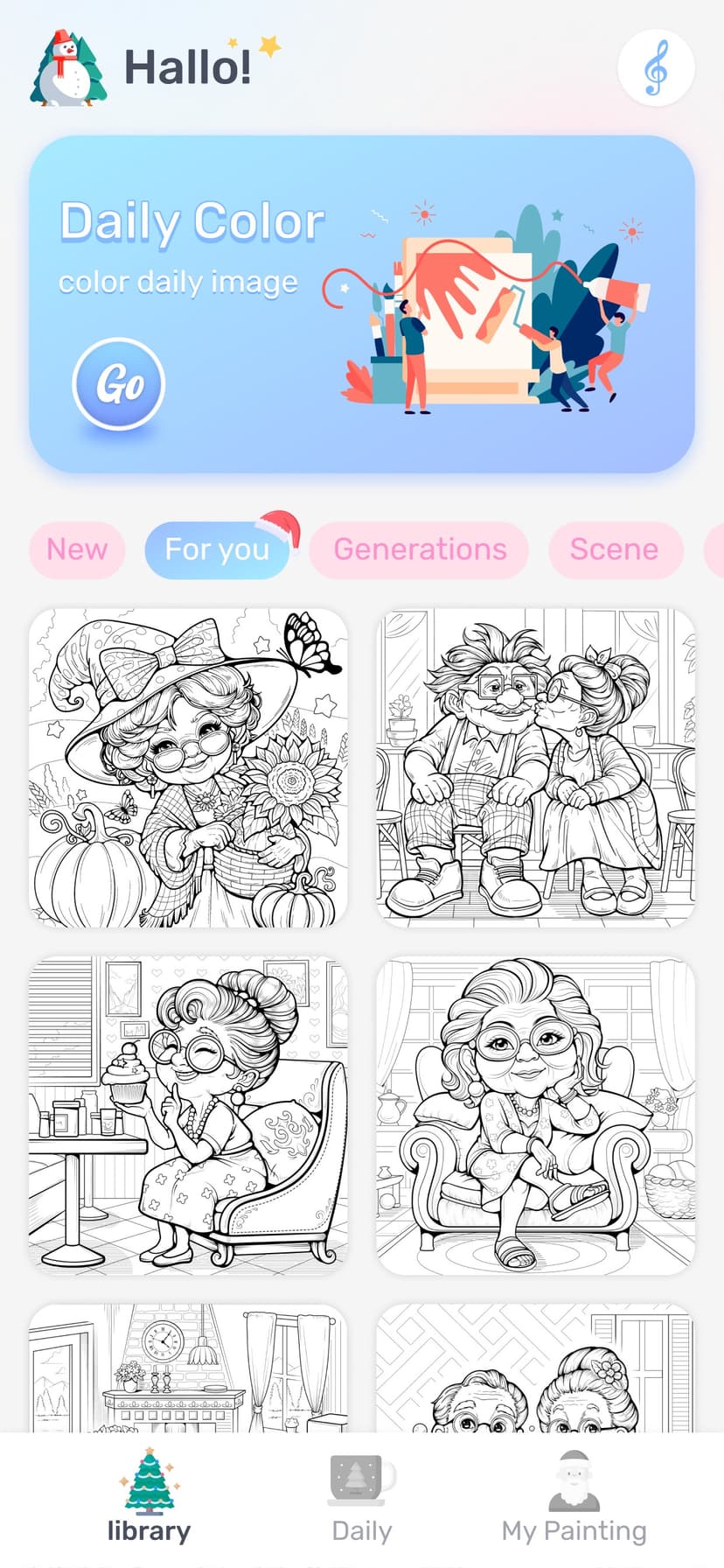 Granny Color By Number Game screenshot 7 - screenshot